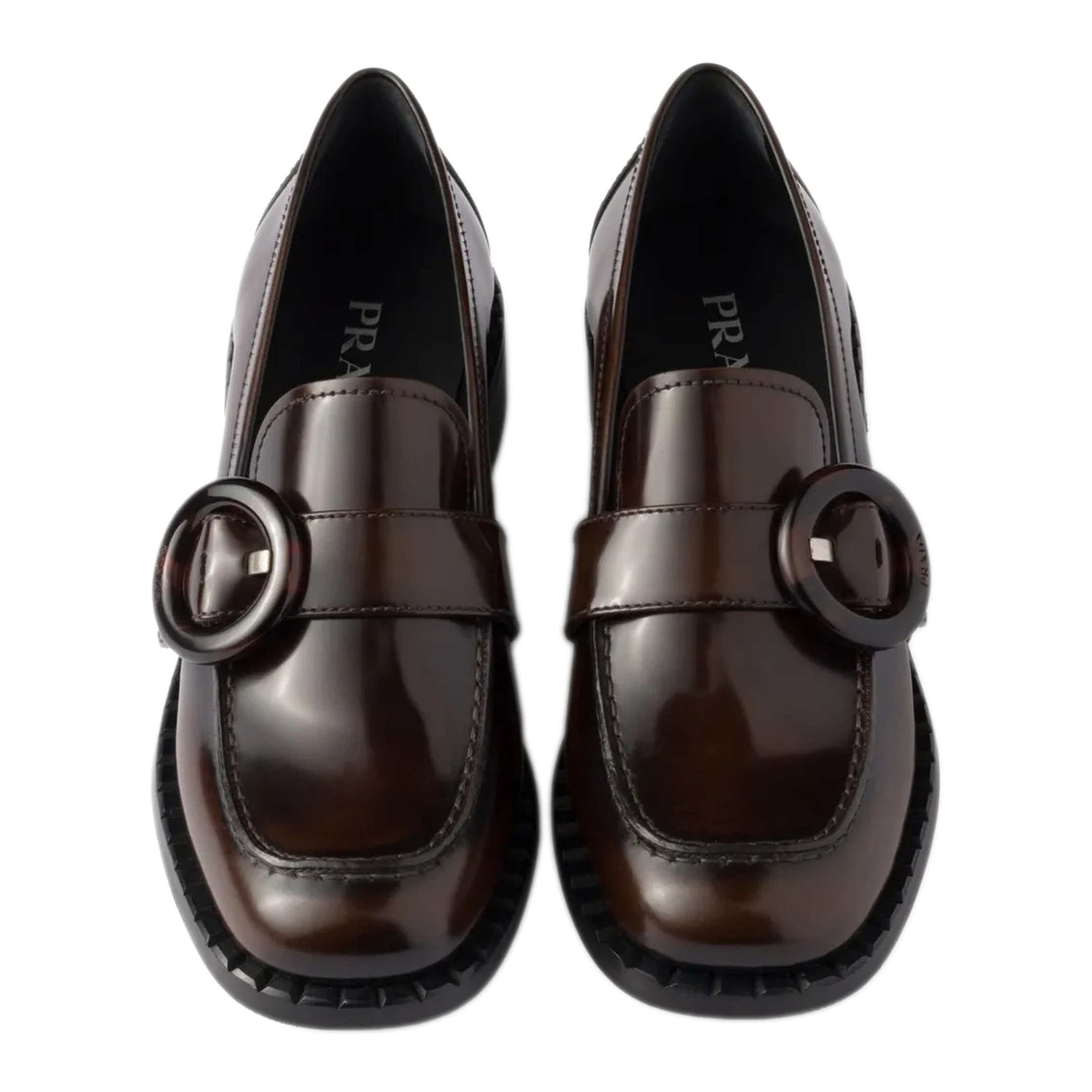 Brushed Fumé Leather Loafers - Image 2