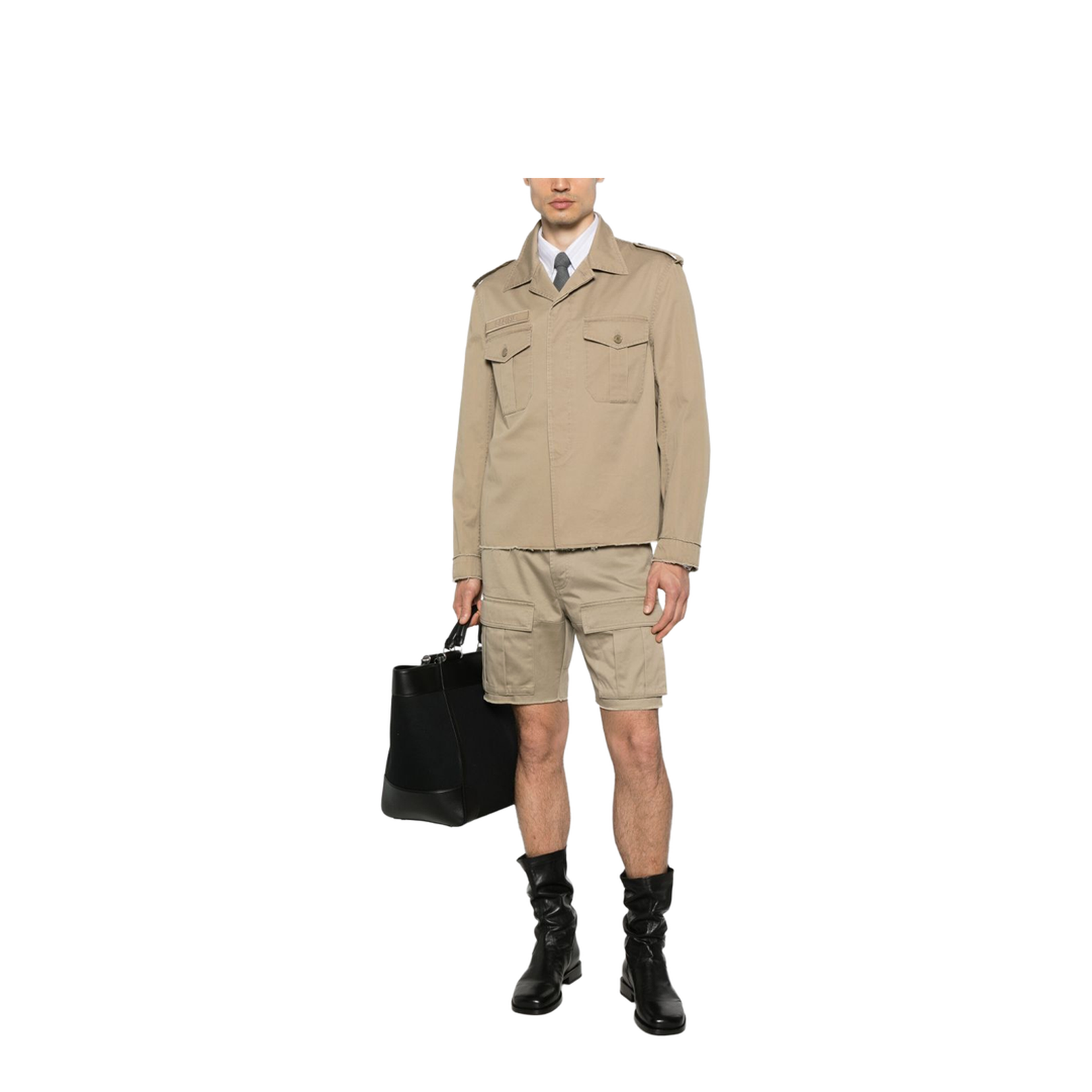 Beige cargo shorts - Image 5