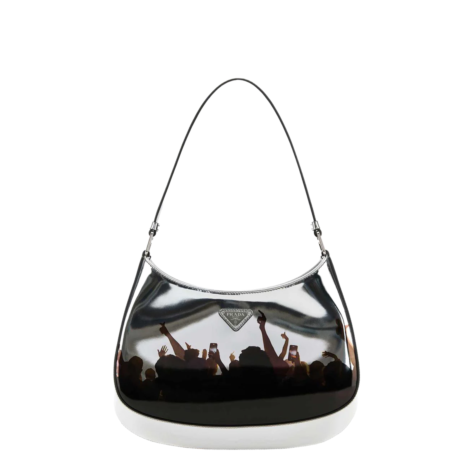 Silver Leather Cleo Shoulder Bag - Image 1