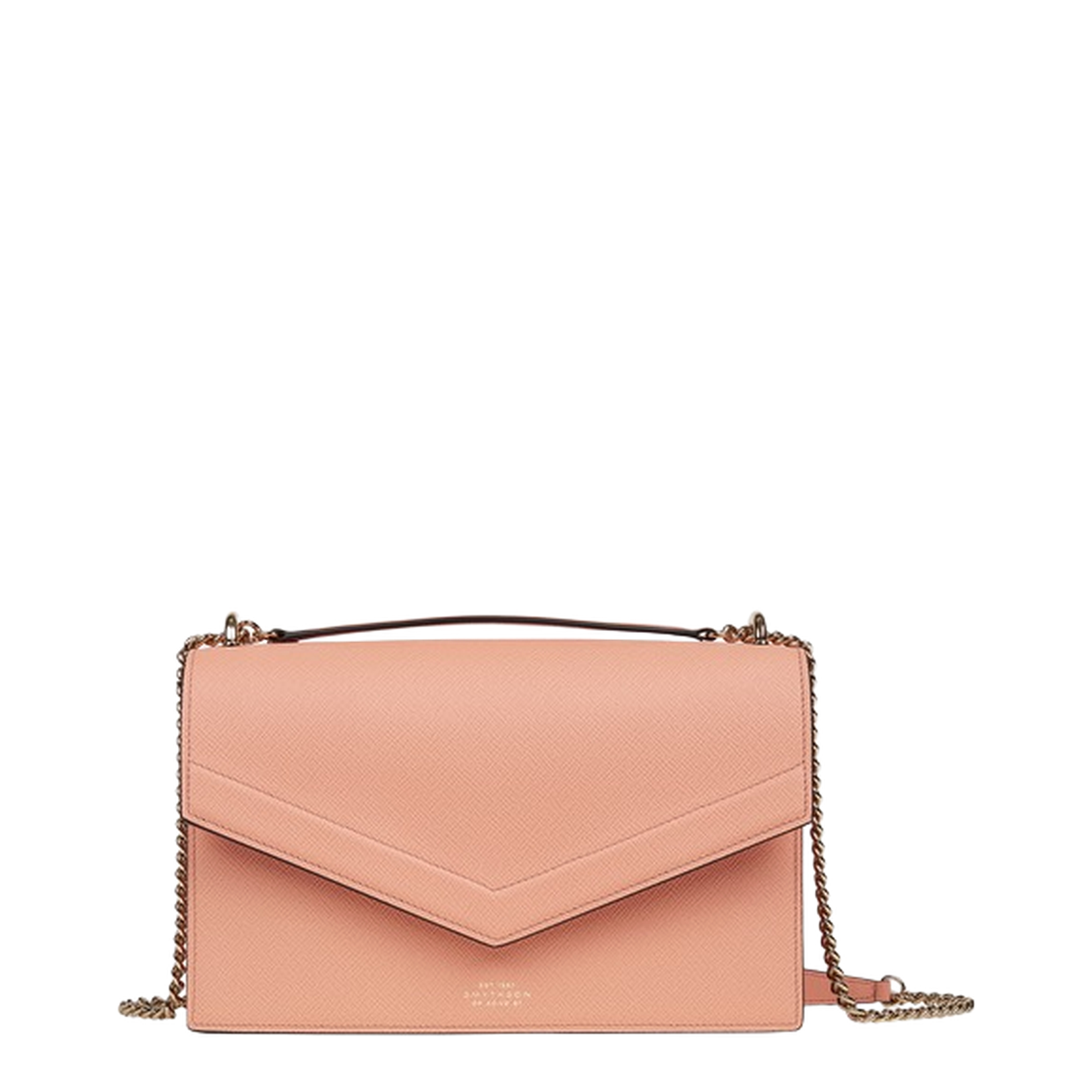 Panama One Size Cross-grain Calf Leather Crossbody - Peach - Image 2