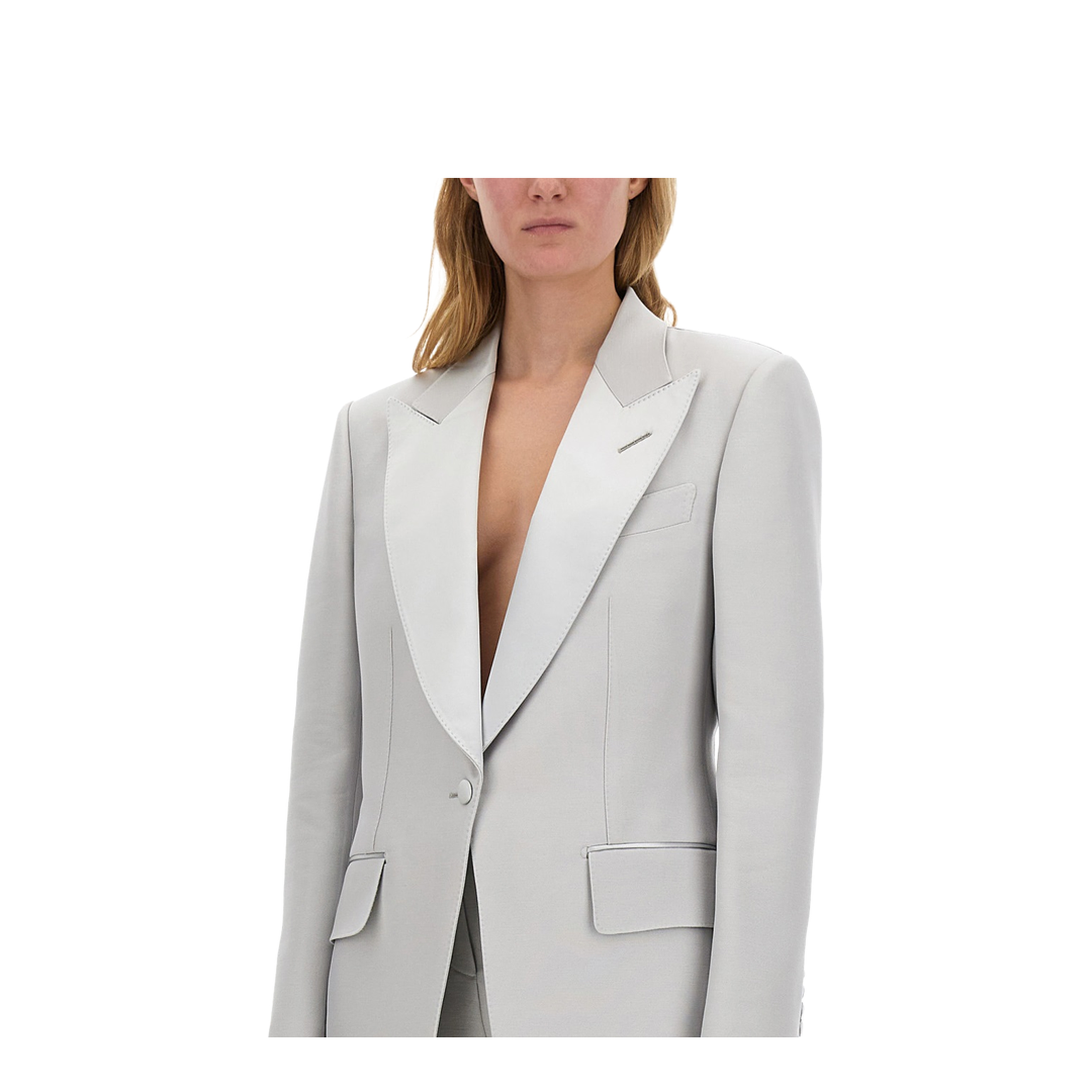 Single-Breasted Tuxedo Jacket - Image 4
