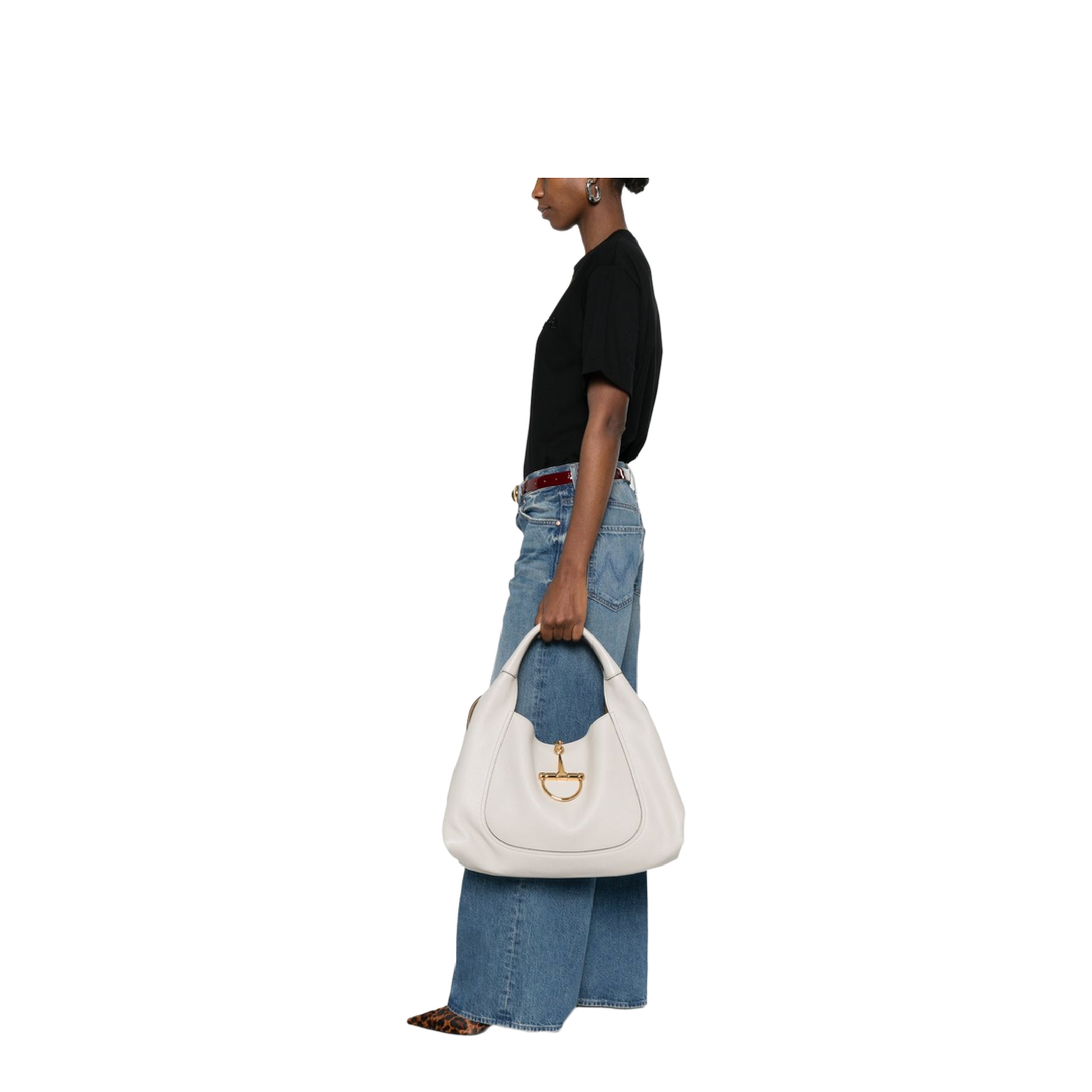 Softbit Maxi Calfskin Shoulder Bag - Sphinx - Image 3