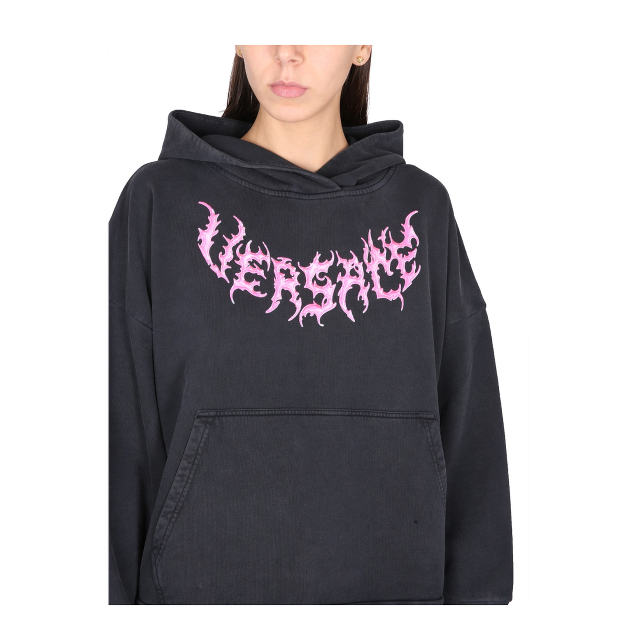 Hooded Sweatshirt With Logo In Black - Image 4