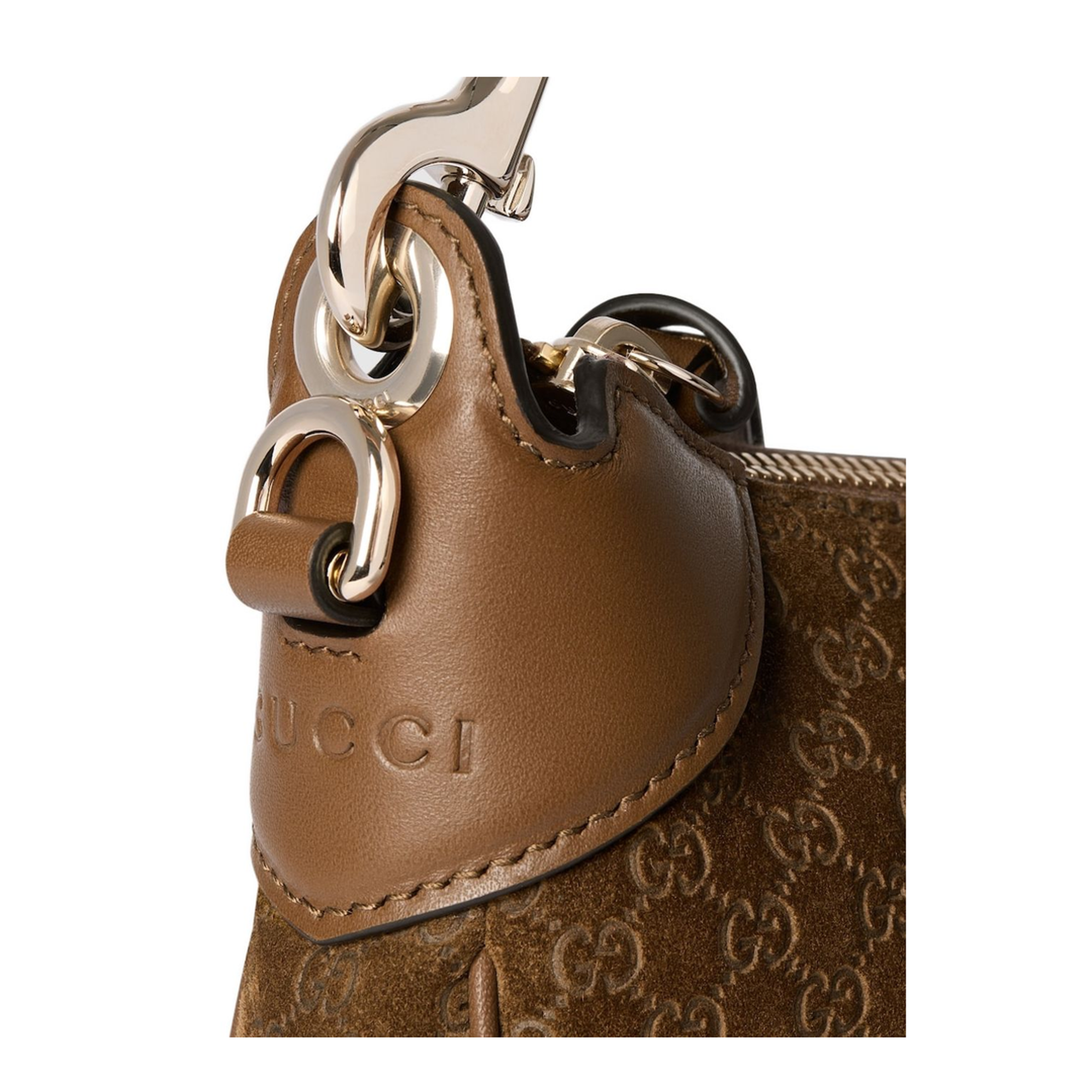 B Small Micro GG Suede Shoulder Bag - Brown - Image 2
