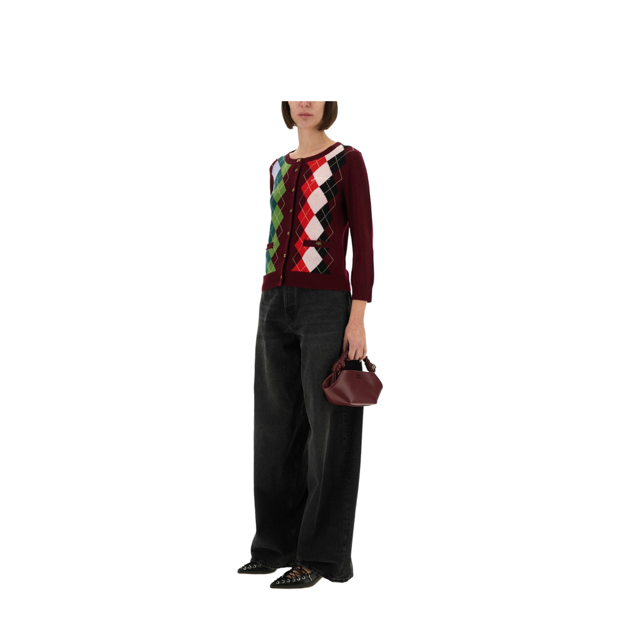 Jacquard Cashmere Cardigan - Image 2