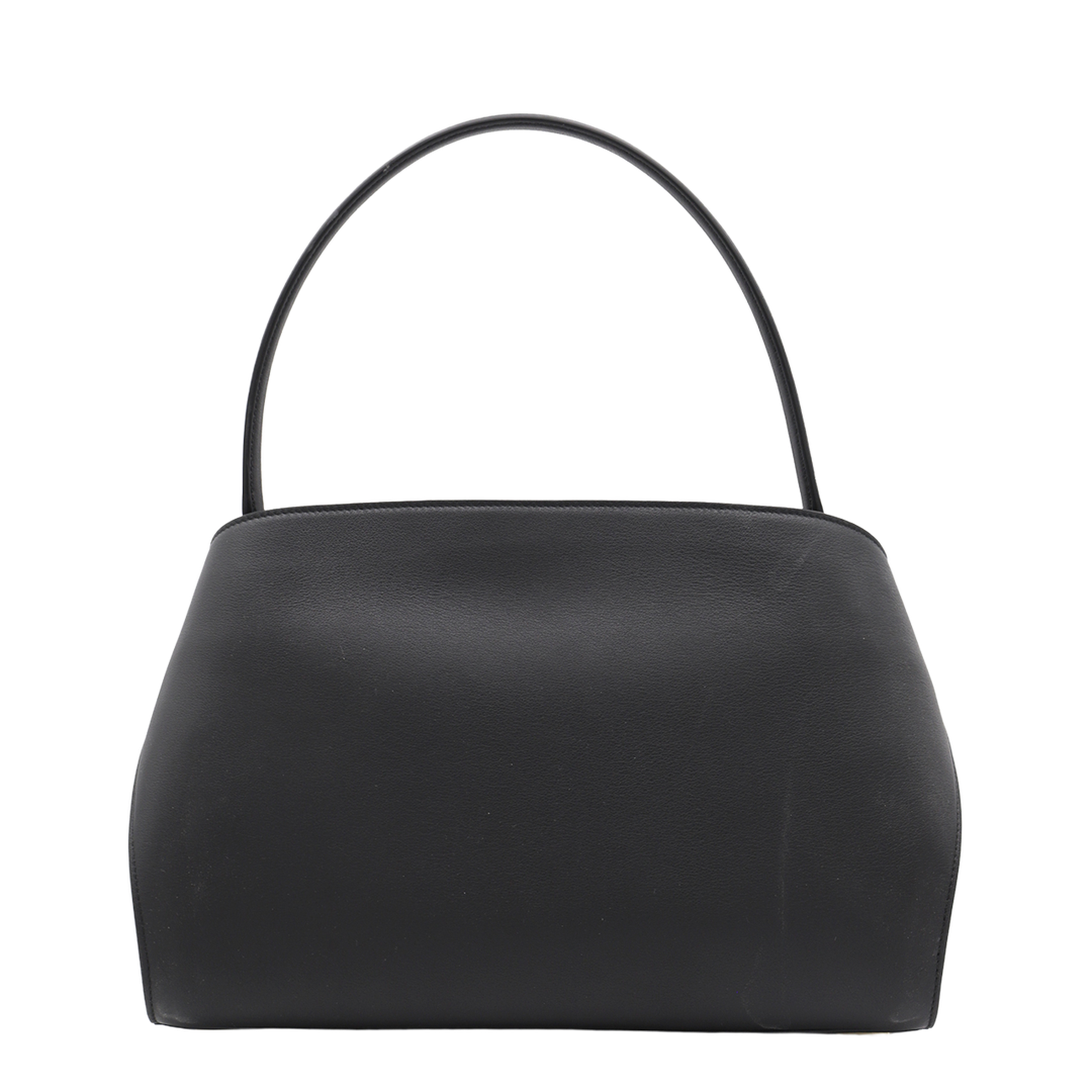 Hug Soft Medium Calf Leather Shoulder Bag - Nero / Burgundy - Image 4