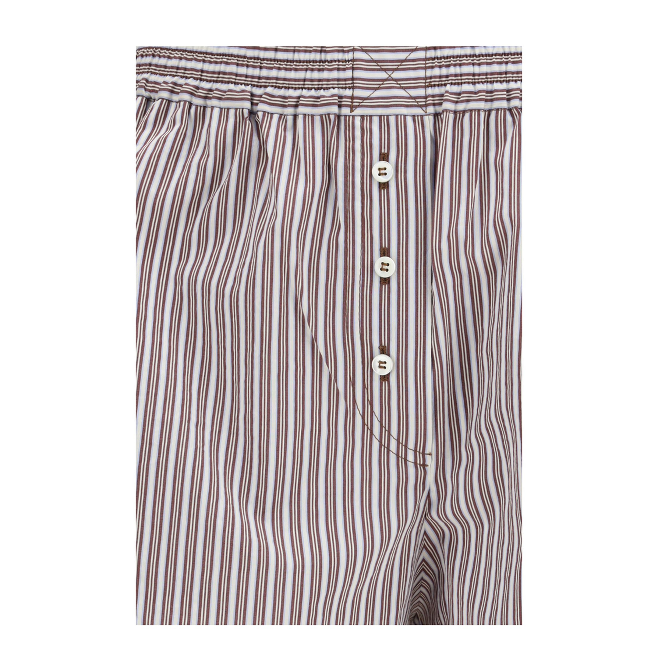 Striped Silk Shorts - Image 3