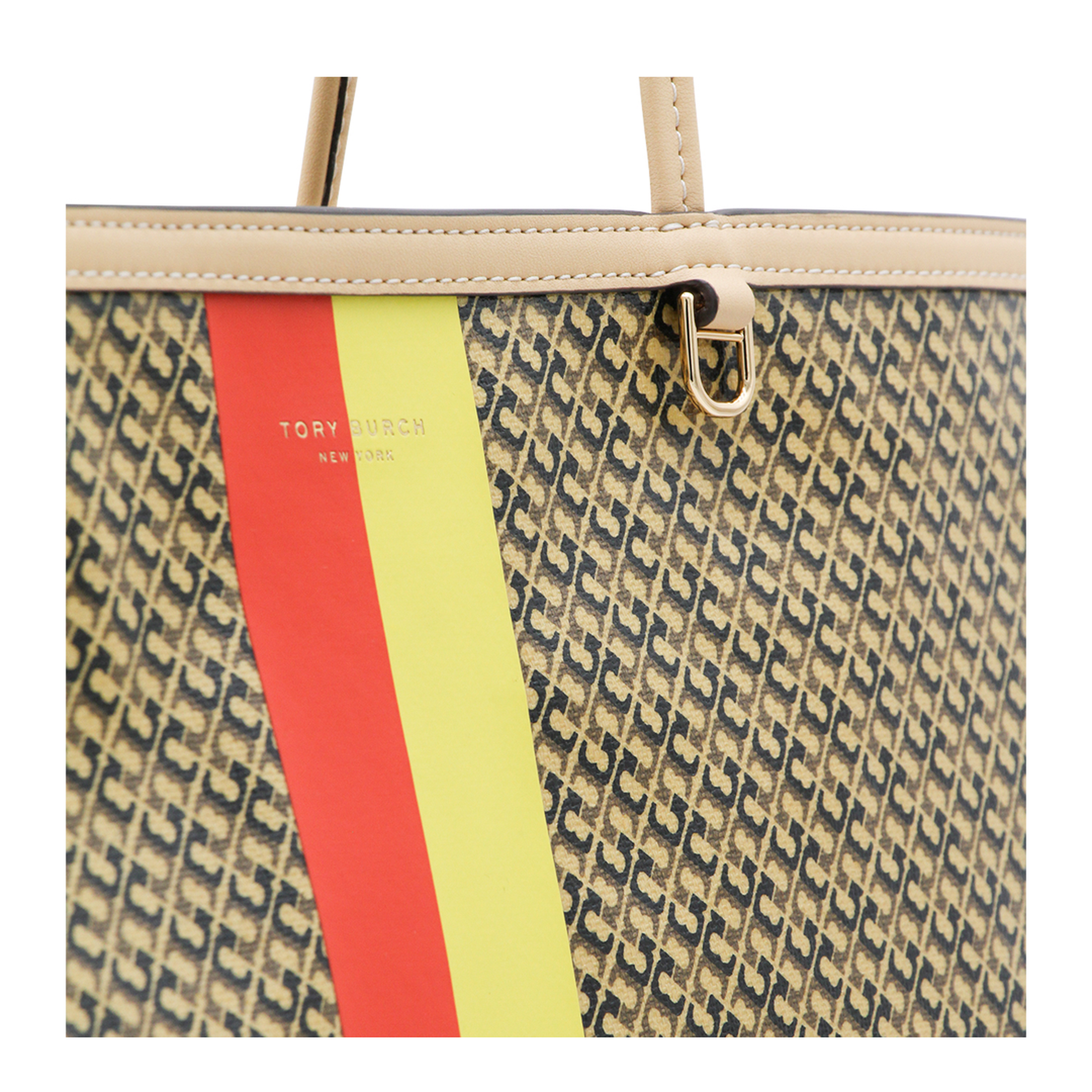Racer Coated Canvas Tote - Tan Printed - Image 7