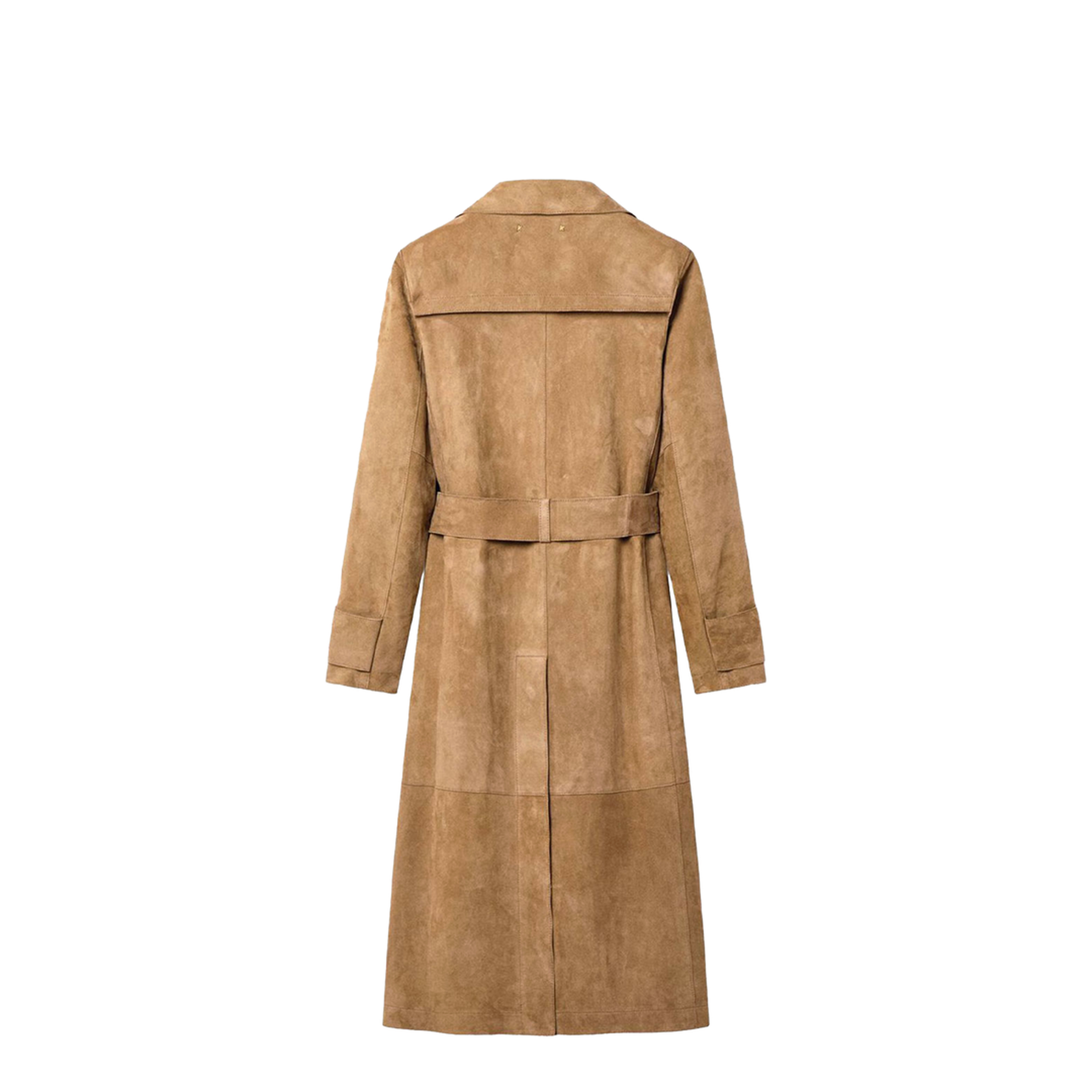 WAXED TREATMENT WITH LIVED-IN EFFECT SUEDE TRENCH COAT - Image 6