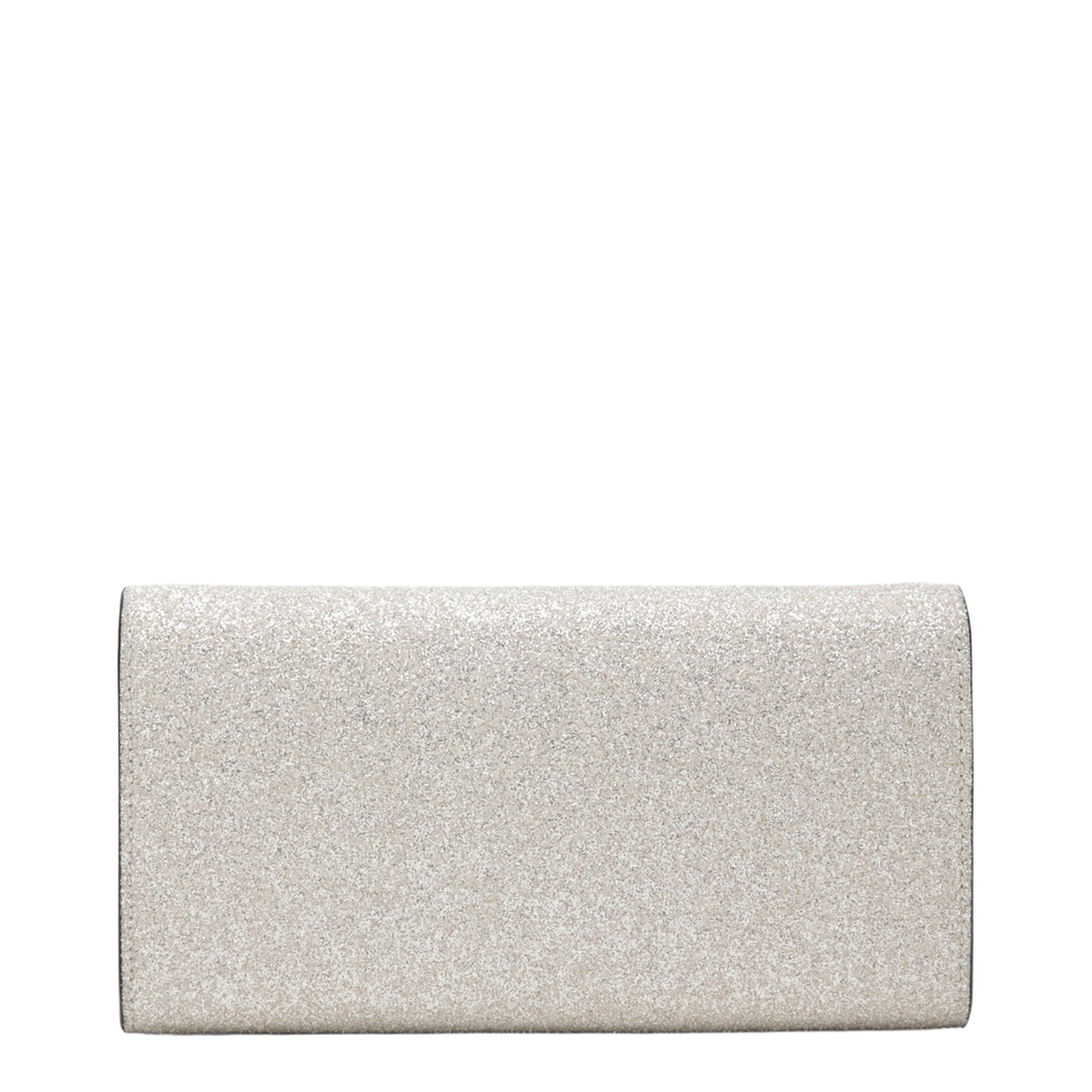 Emmie Calfskin Leather Clutch Bag - Light Soft Gold Caviar Glitter - Image 2