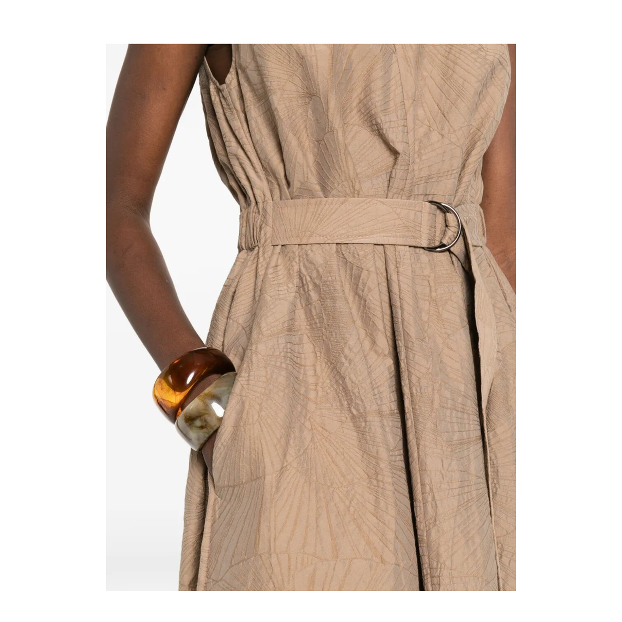 Midi Dress with Floral Motif - Image 5