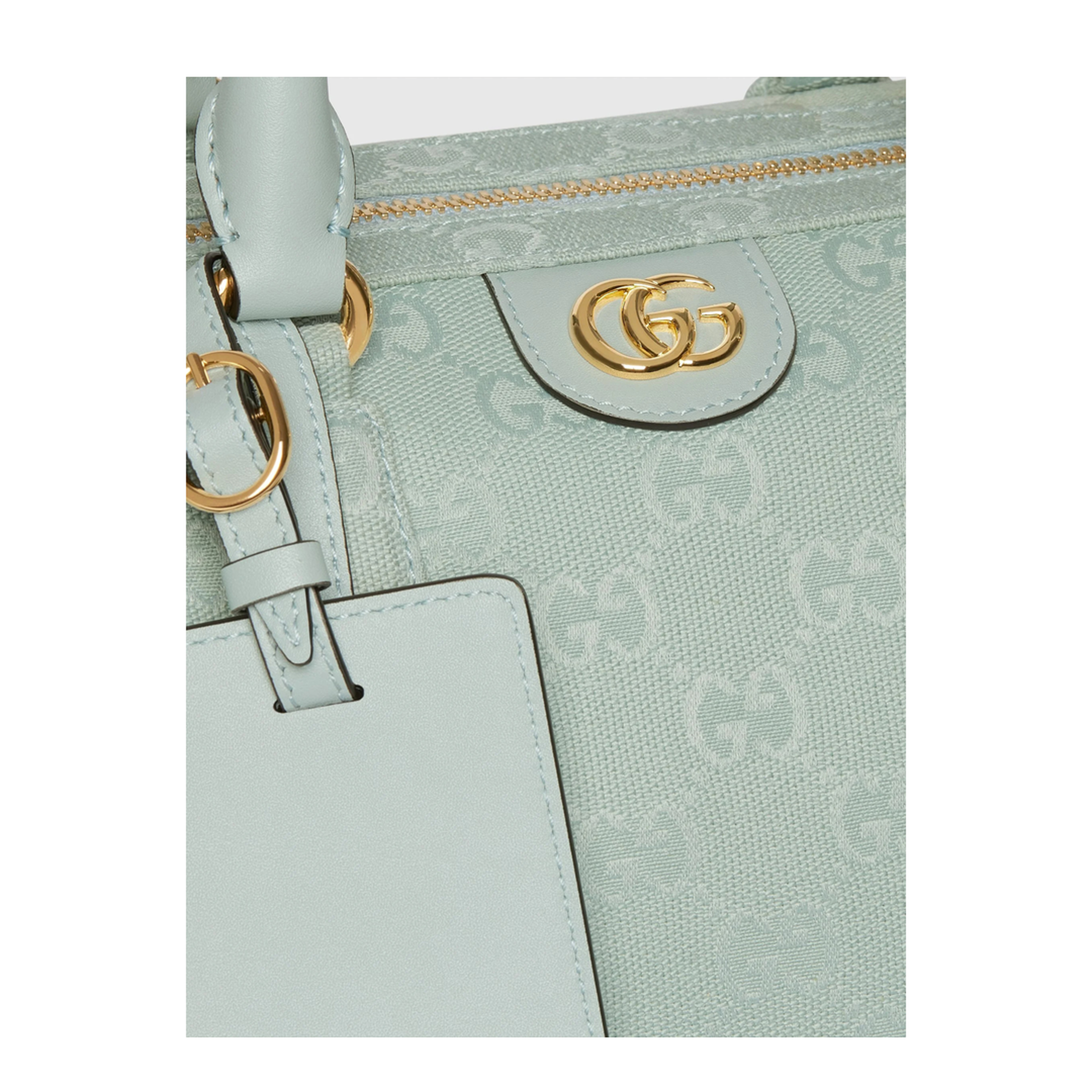 Ophidia Medium GG Canvas Boston Bag - Icy Blue - Image 3