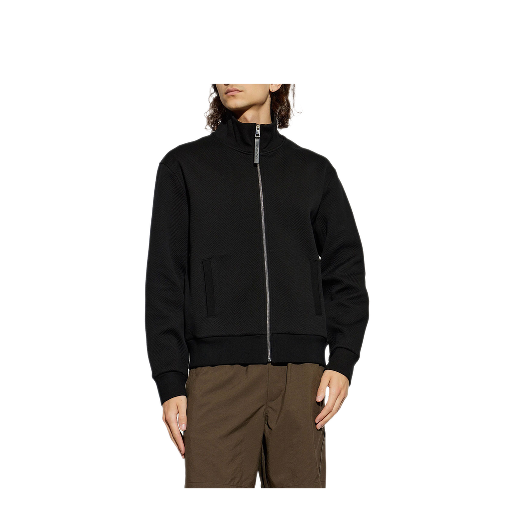 Chevron Motif Jacquard Sweatshirt - Image 5