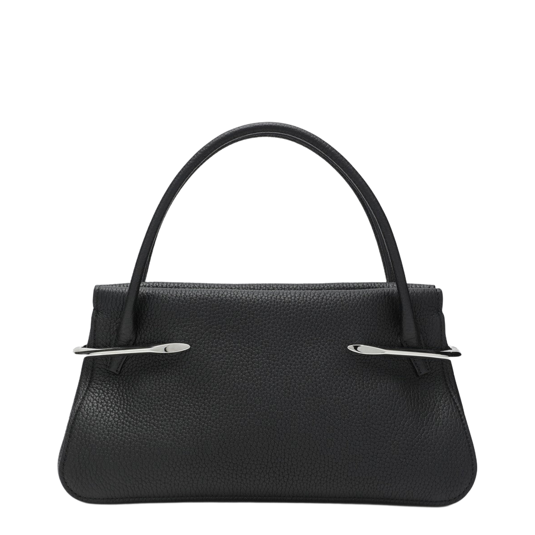 Pinch Medium Calfskin Top-Handle Bag - Black - Image 2