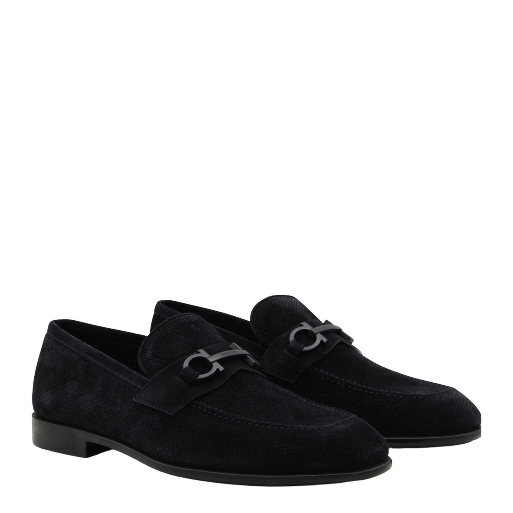 Navy Leather Loafers - Image 3