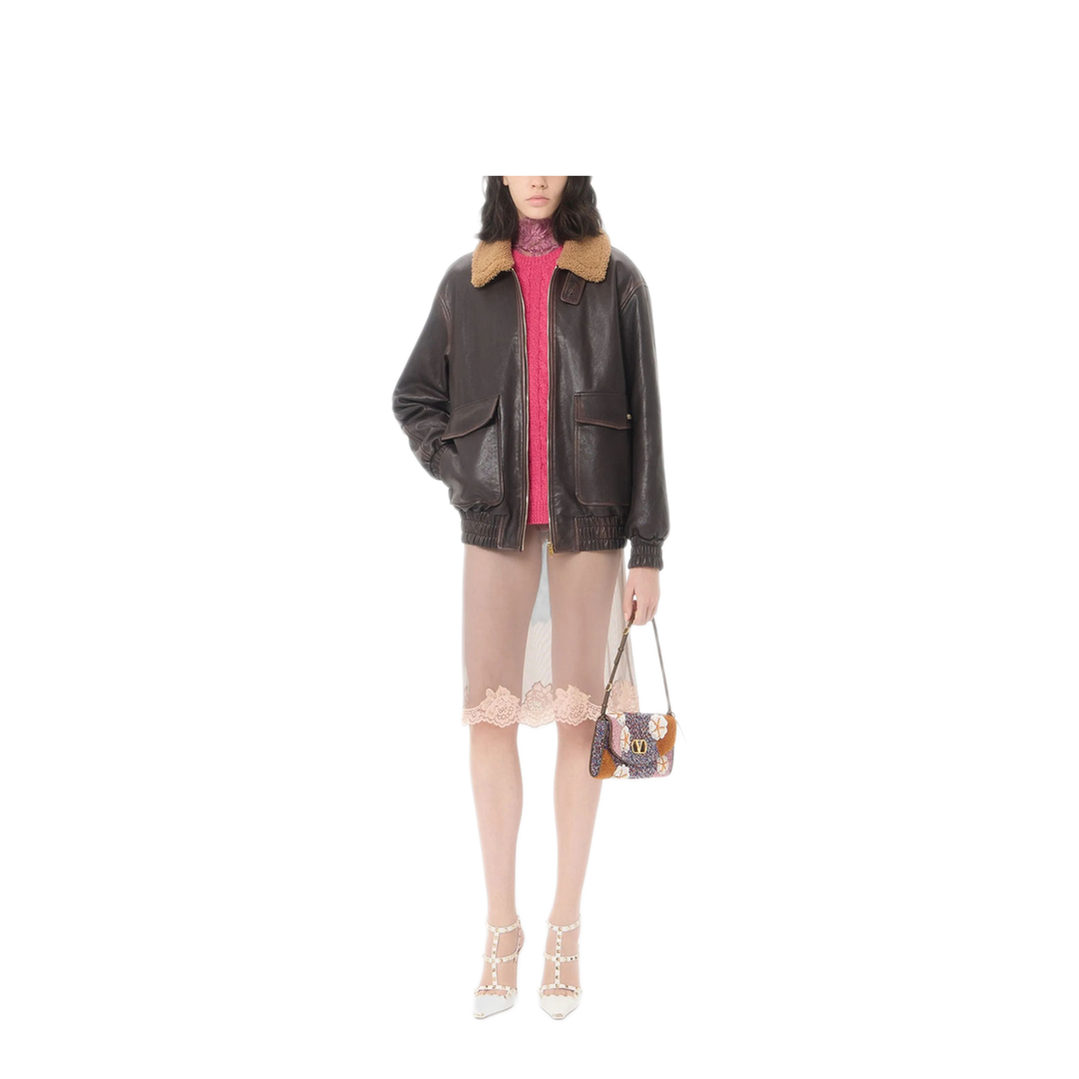 Wool Mouliné Cable-Knit Sweater - Image 2