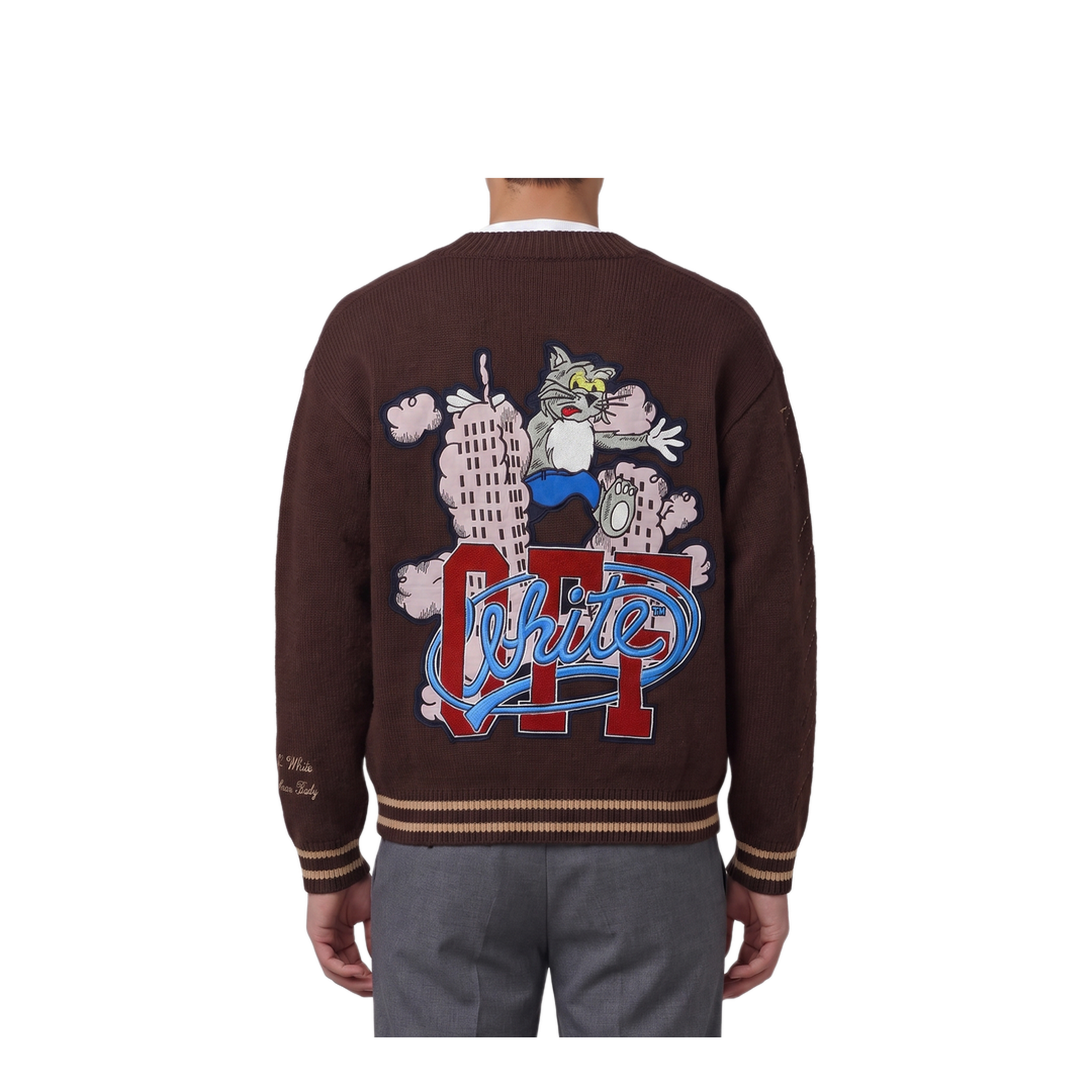Cat Off Varsity Knit Cardigan - Image 3
