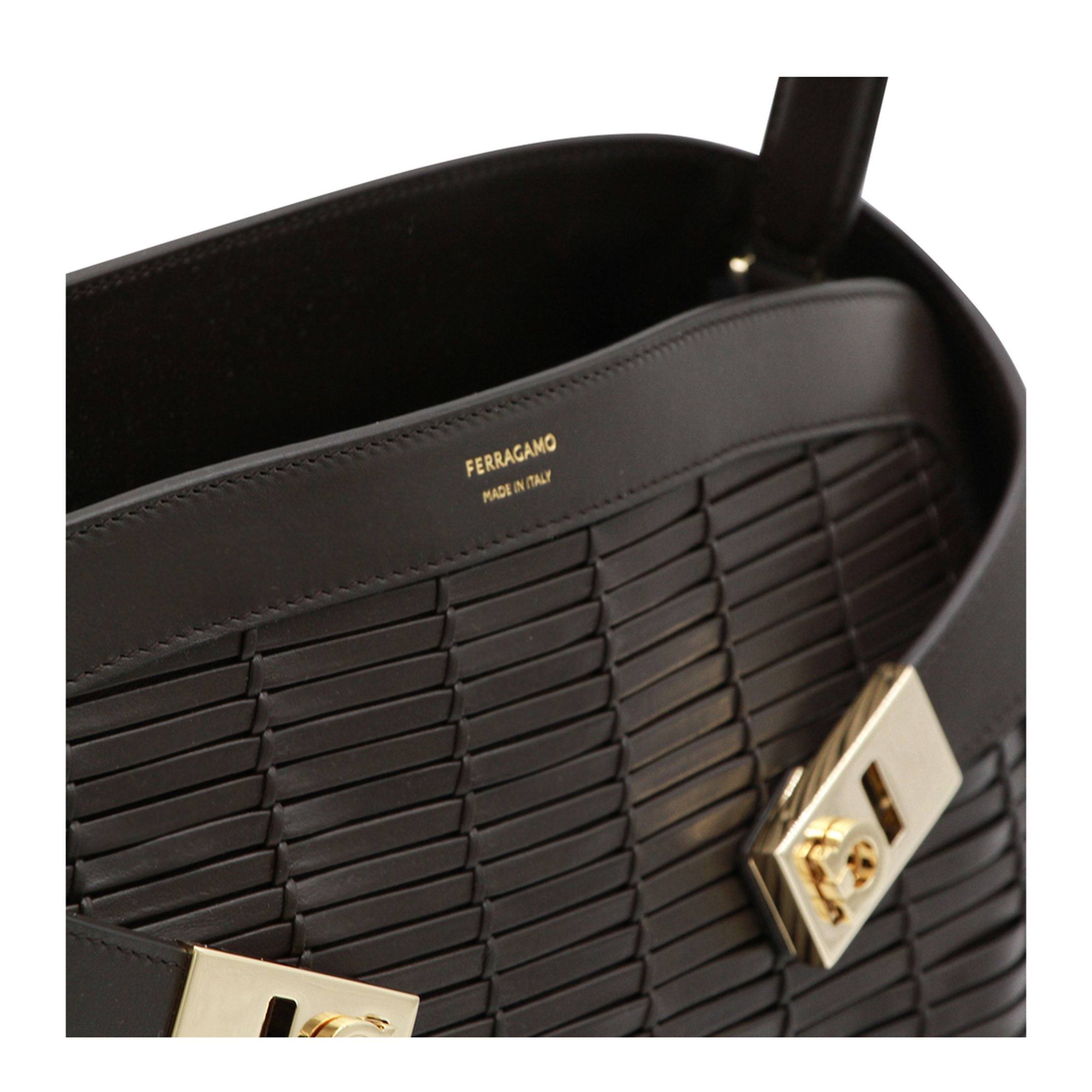 Hug Medium Calfskin Handbag - Dark Brown - Image 7