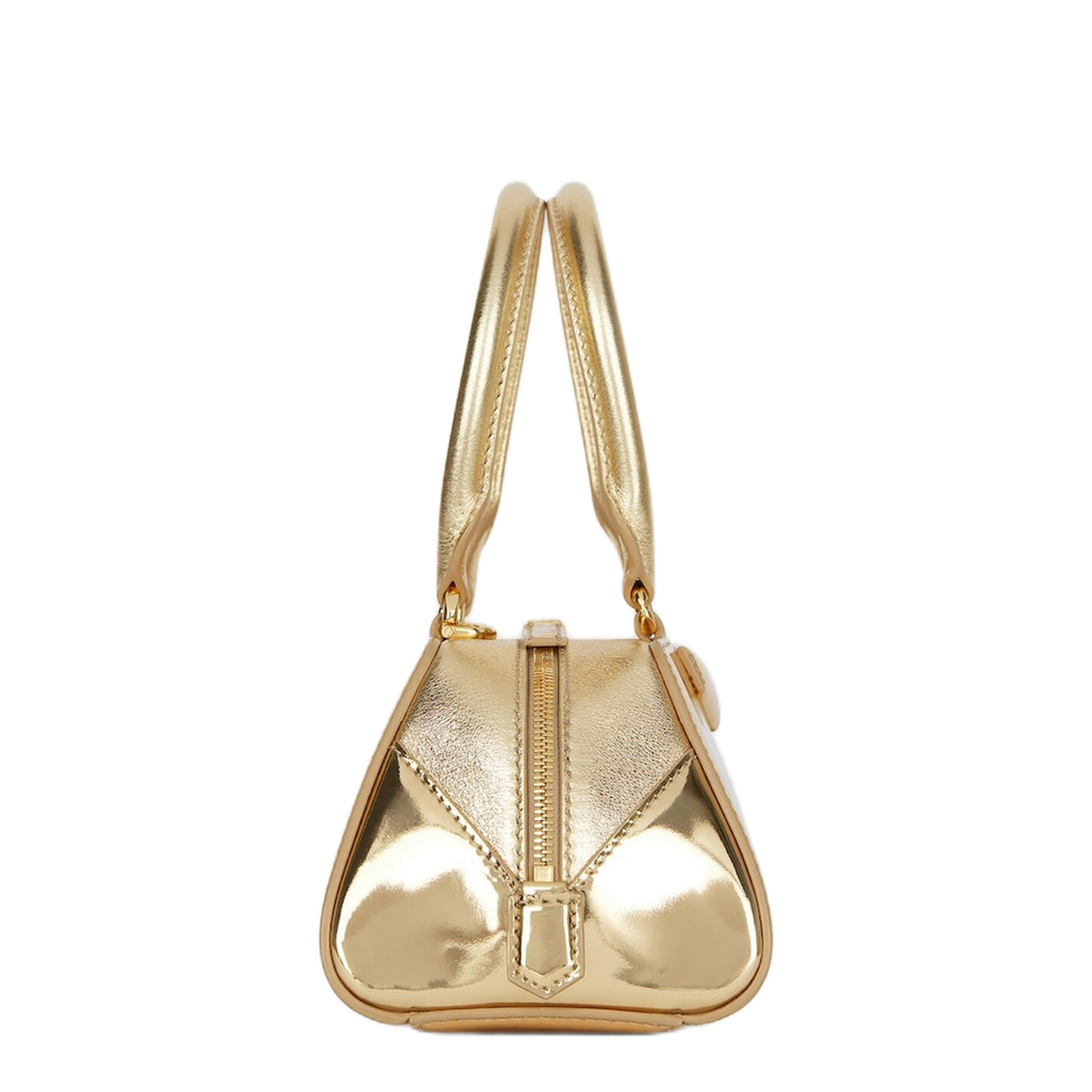 Antigona Mini Laminated Leather Handbag - Golden - Image 2