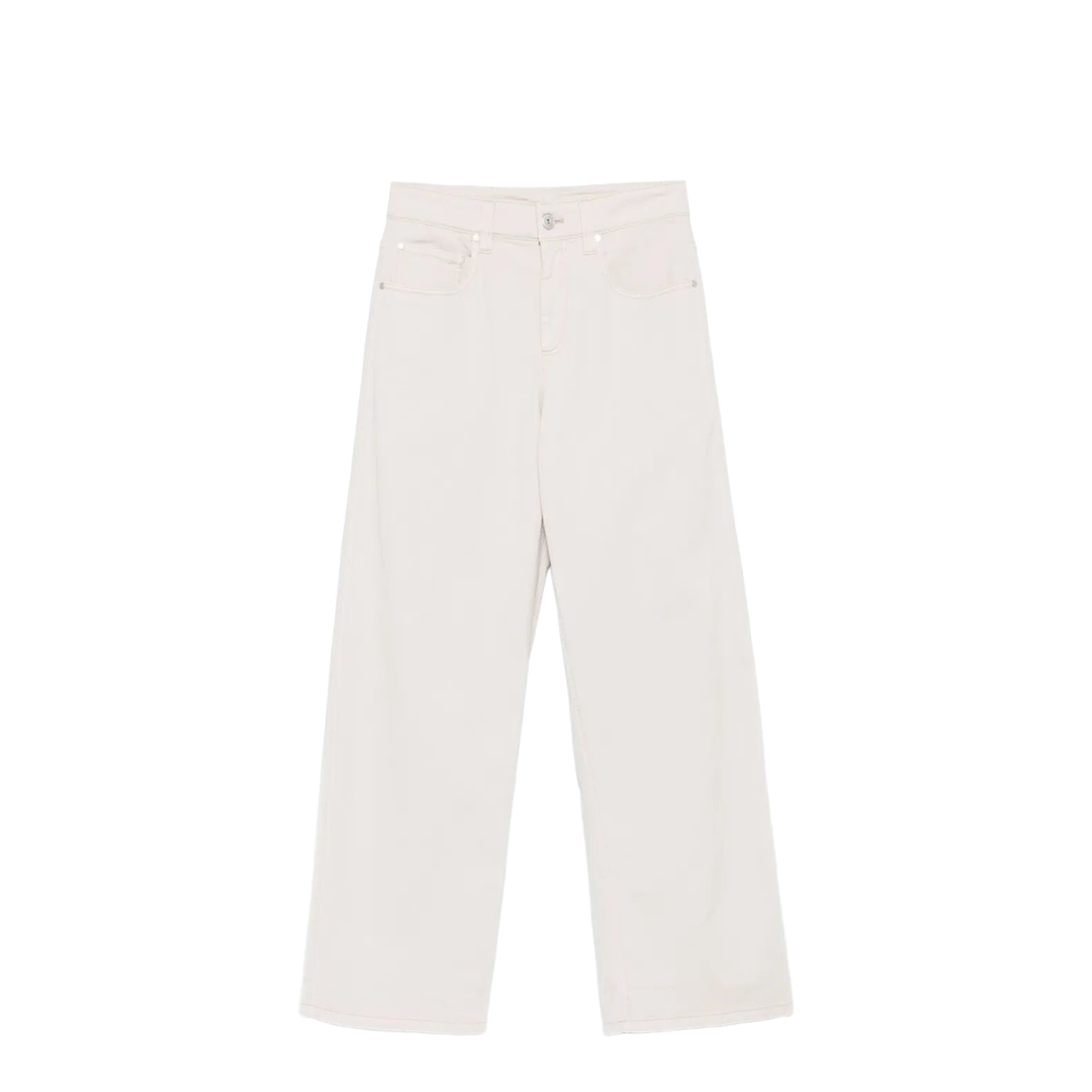 Stretch Dyed Denim Loose Barrel Jeans with Monili - Image 1