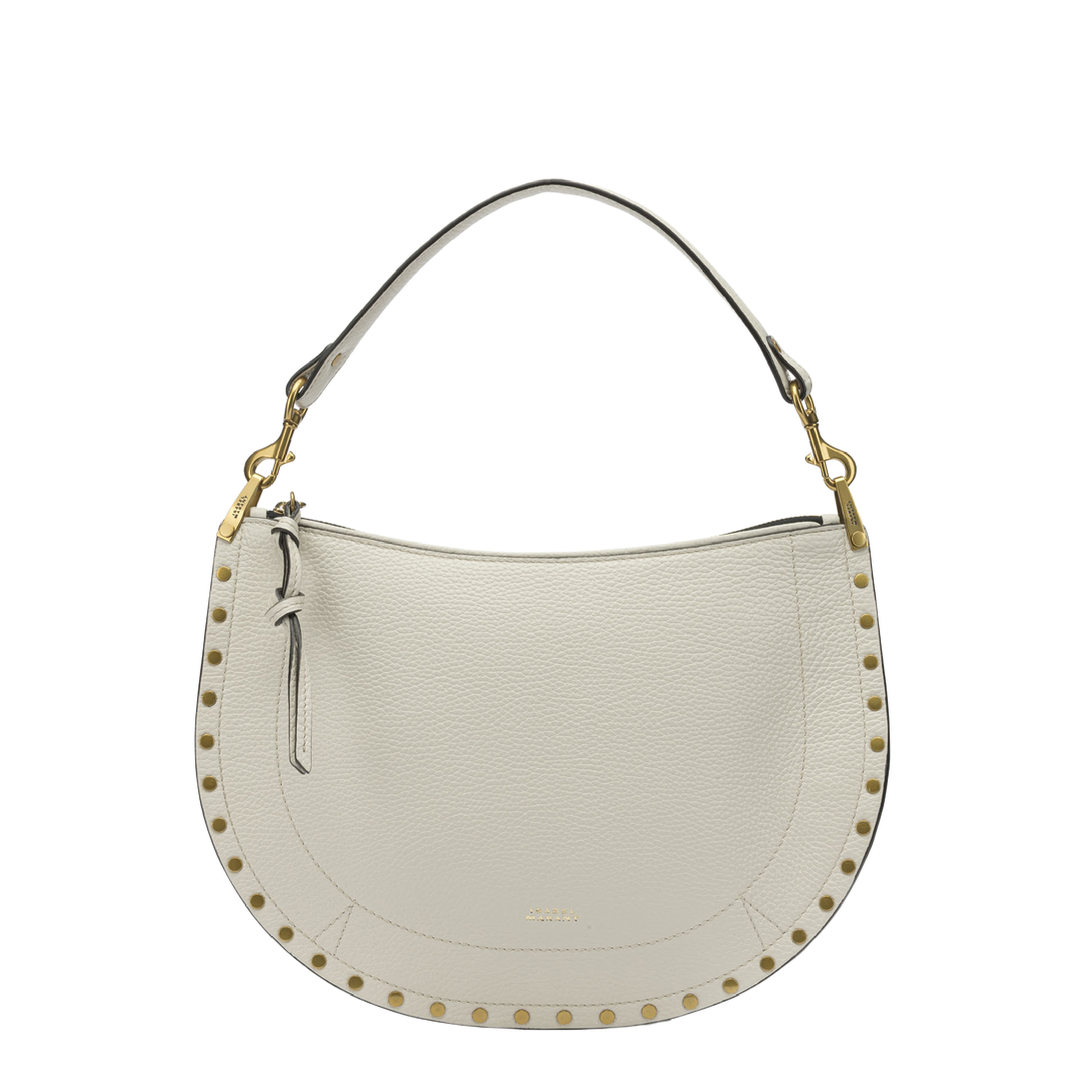 Oskan Soft Zip Medium Calfskin Shoulder Bag - Cream - Image 1