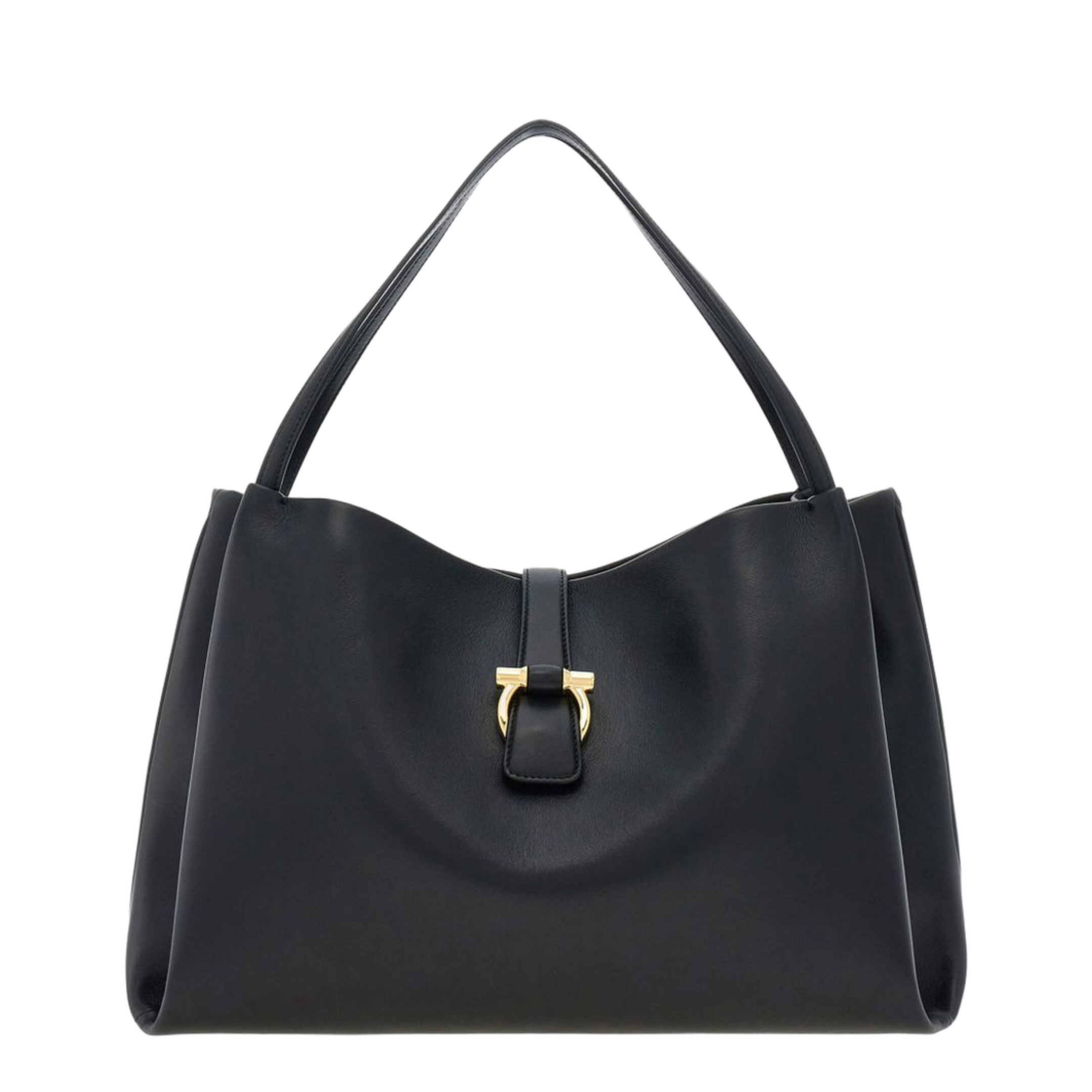 Gancini Calfskin Tote - Black - Image 1