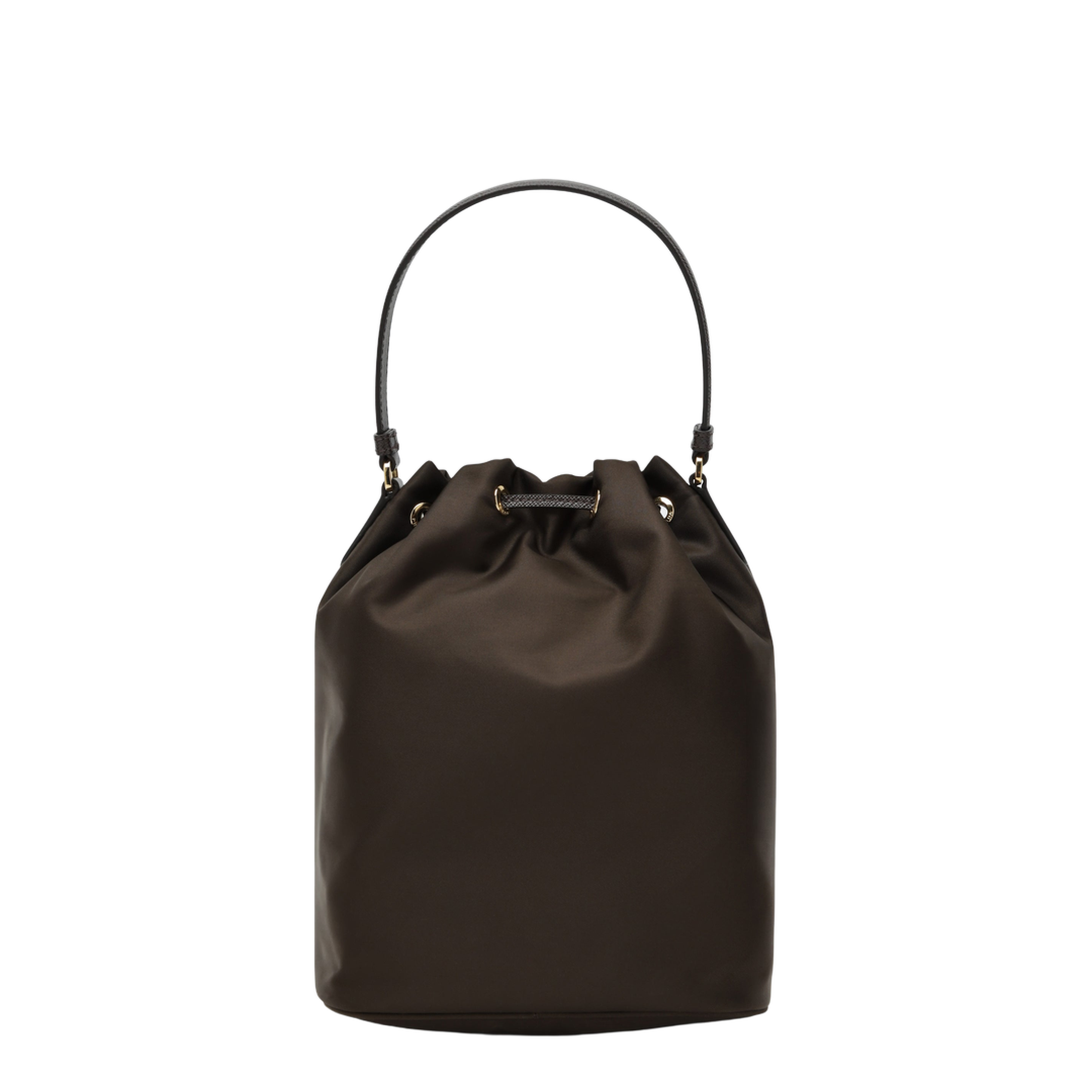 Duet bucket bag in burnt brown Re-Nylon - Image 2