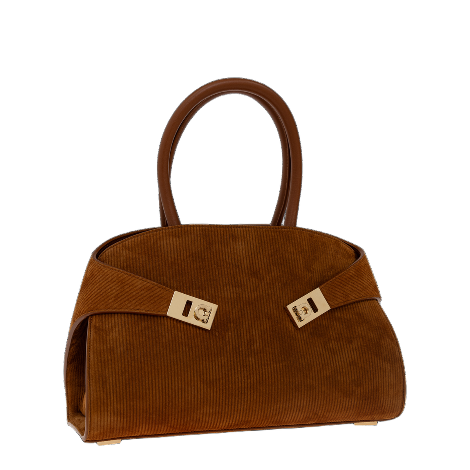 Hug Medium Calfskin Suede Handbag - Naturale - Image 4