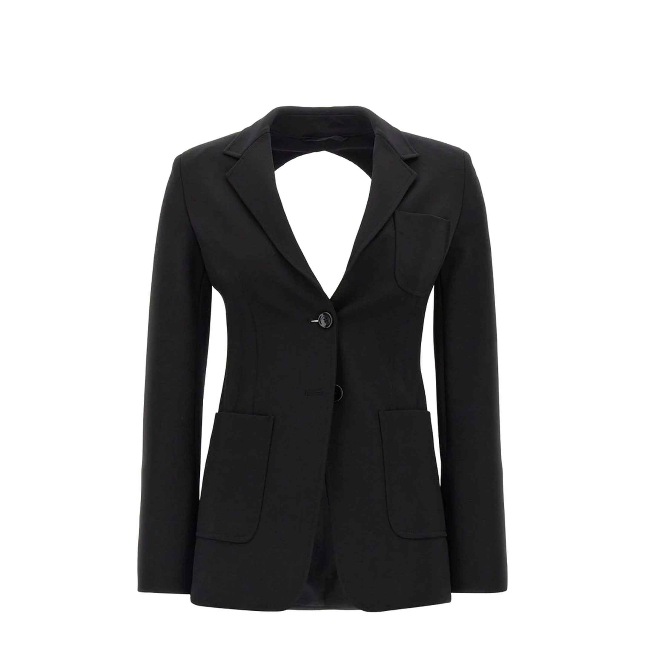 Single-Breasted Blazer - Beige - Image 1