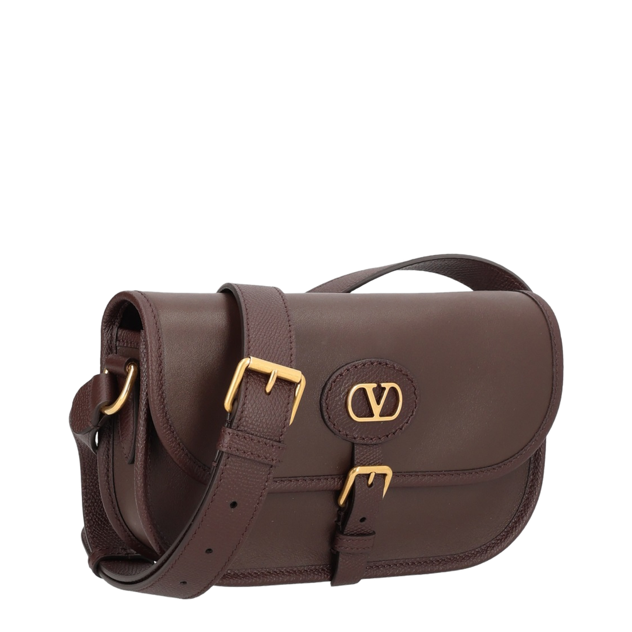 Antibes Small Calfskin Shoulder Bag - Oak Brown - Image 4