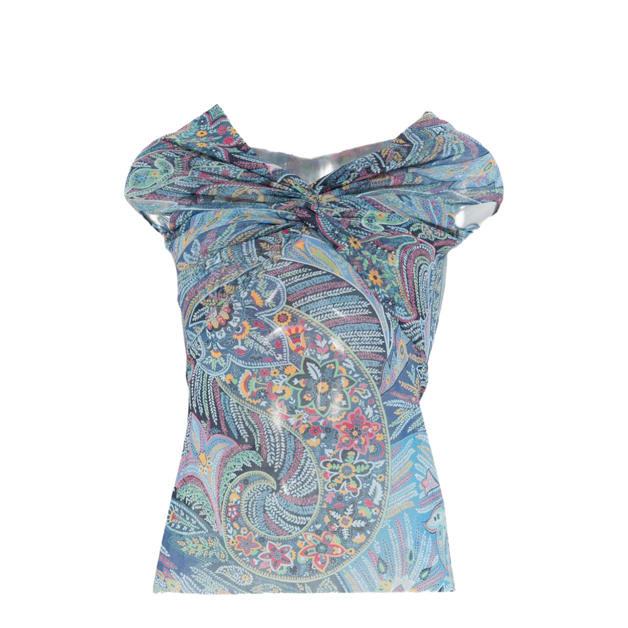Women's Pattern Top Blue - Image 1
