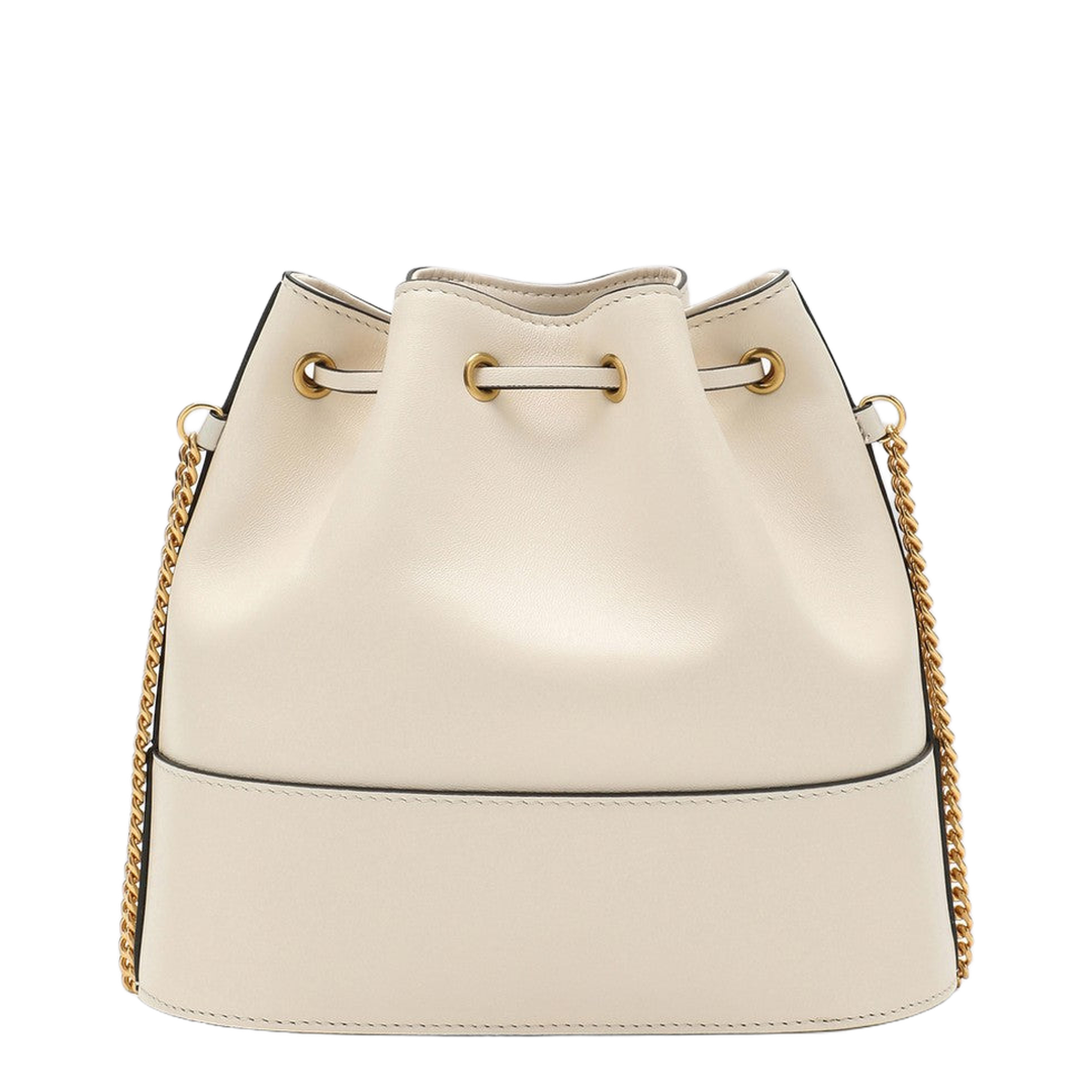 Mini Drawstring Vlogo Signature Nappa Antique Brass Logo - Image 2