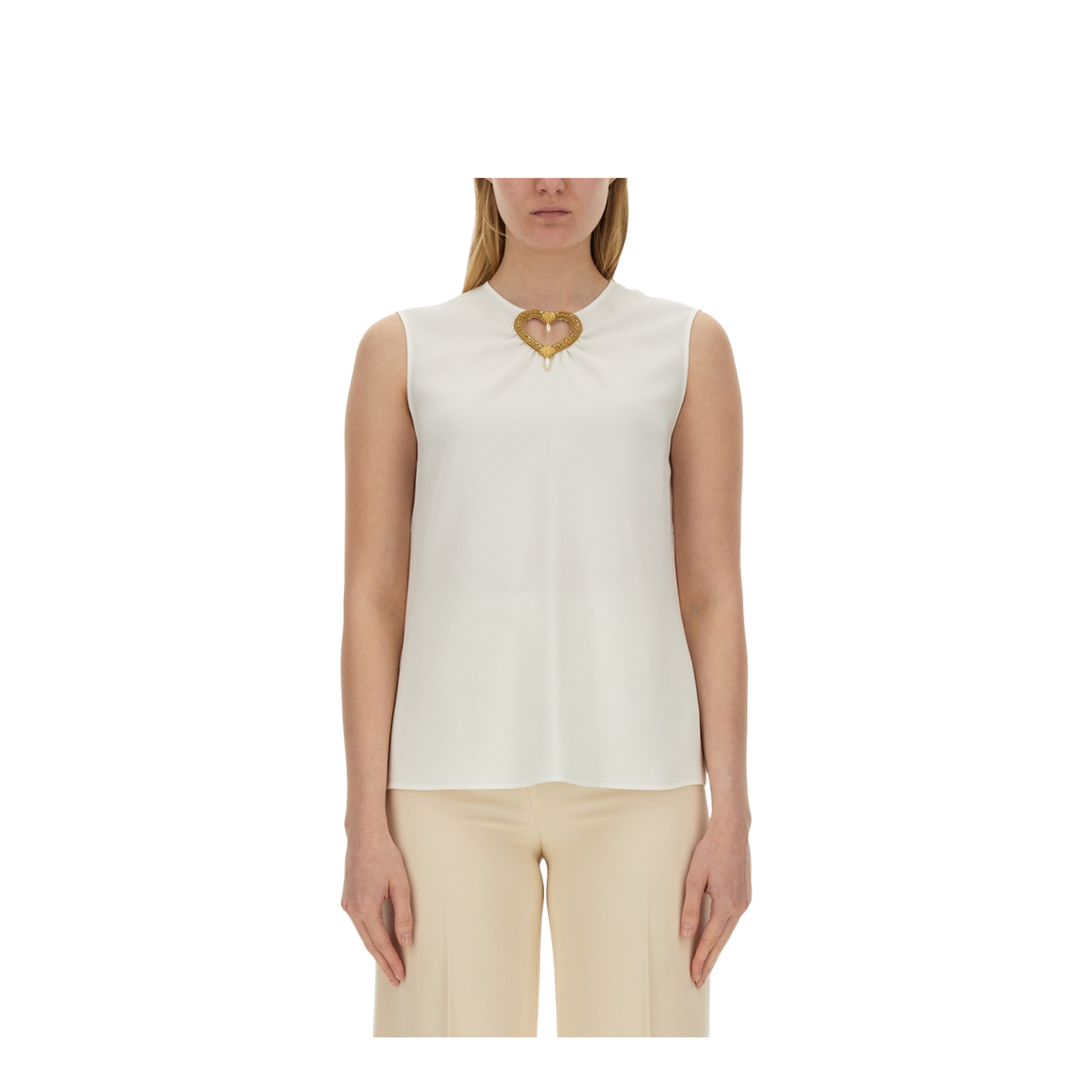 Blouse with Heart Applique - Image 1