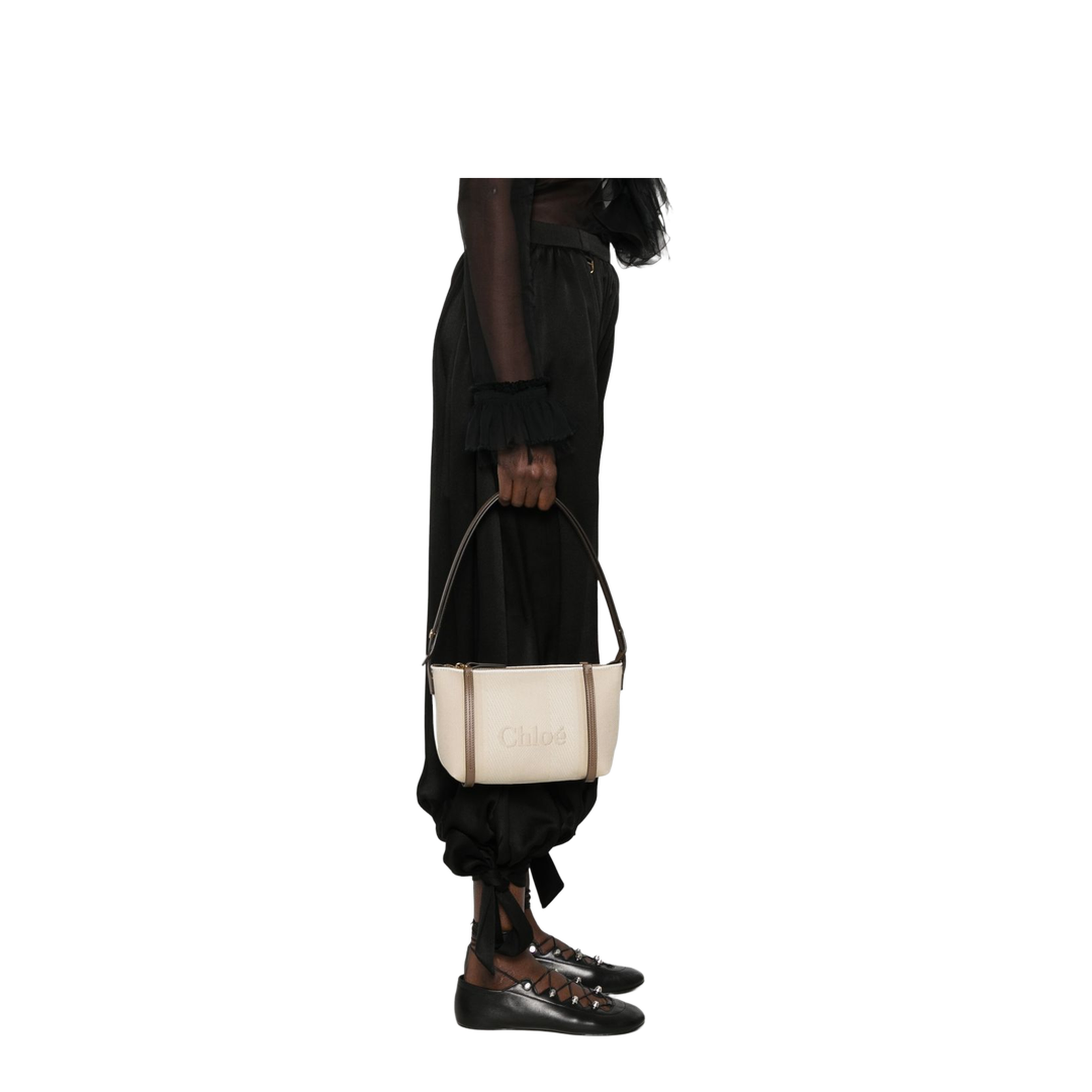 Carry Small Canvas Shoulder Bag - Vegetal Beige - Image 5