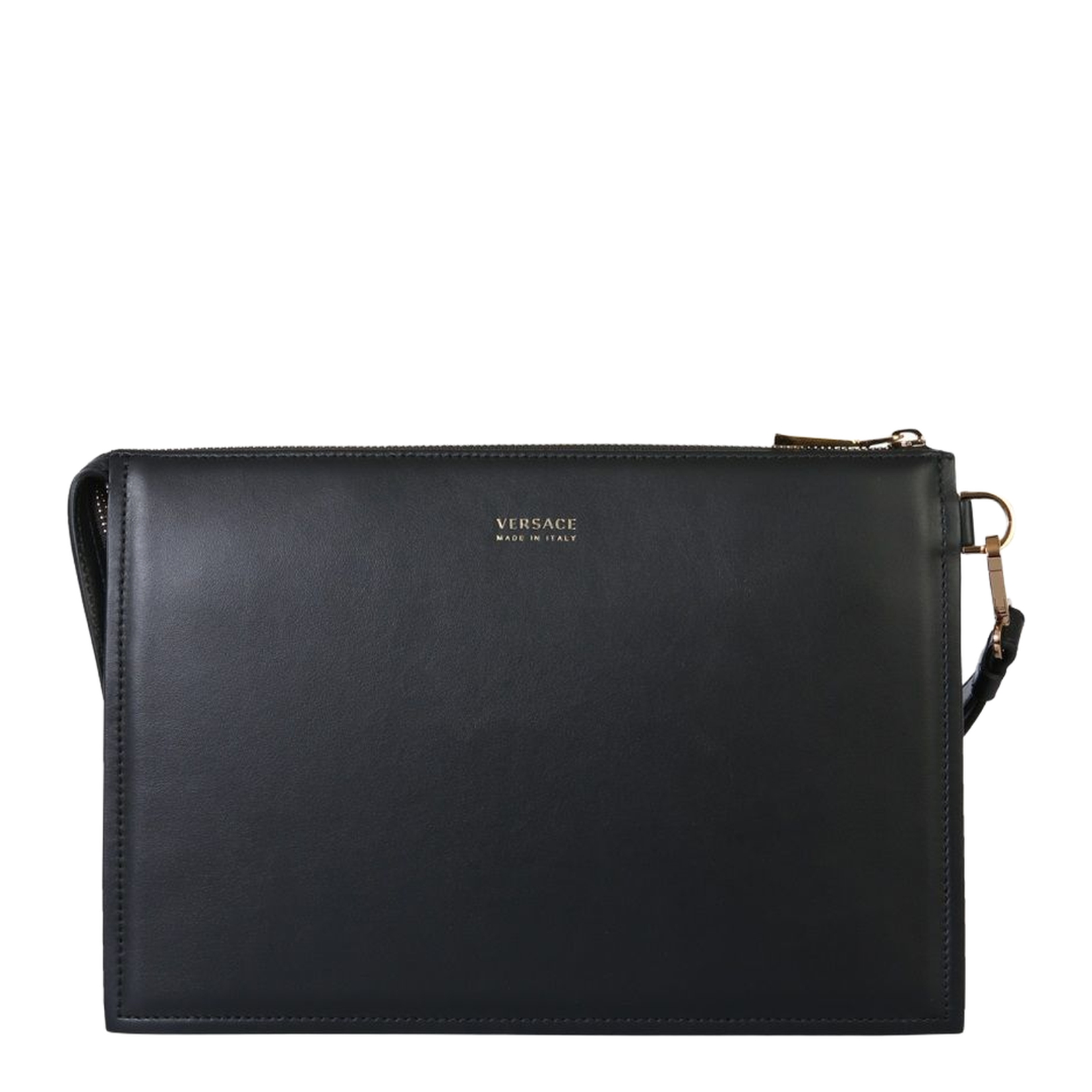 Golden Logo Clutch Bag in Black - Image 3