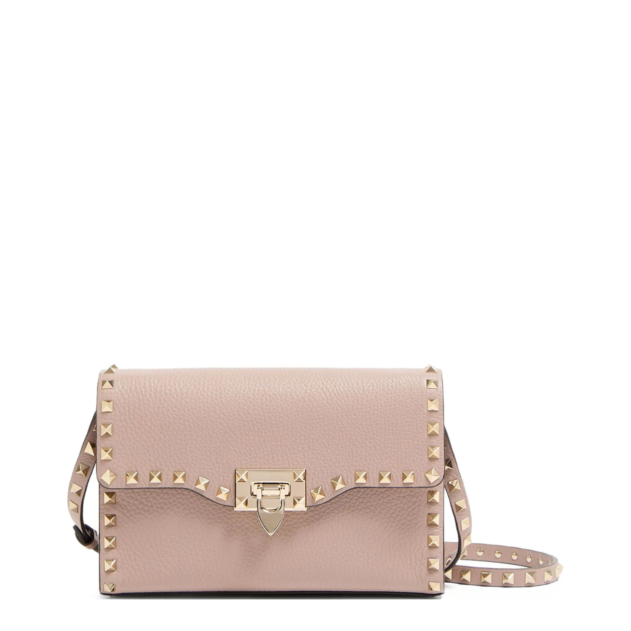 Rockstud Small Calfskin Crossbody - Black - Image 8