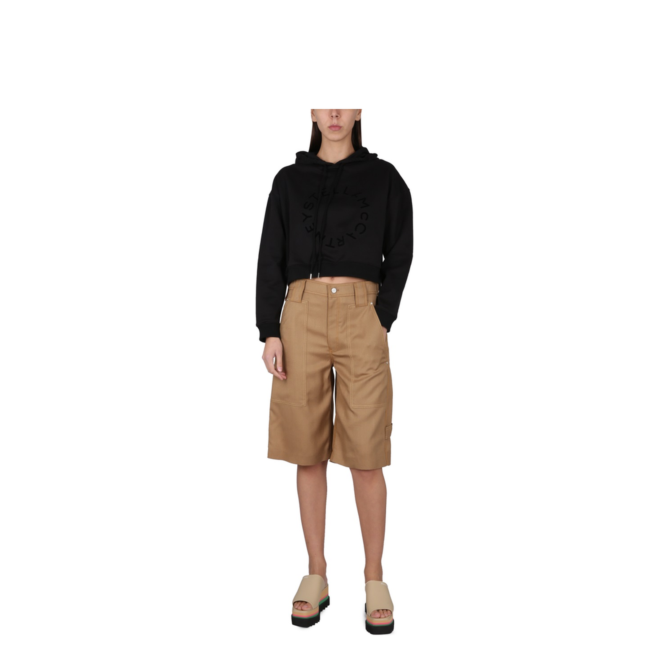Cropped Sweatshirt with Logo - Image 2