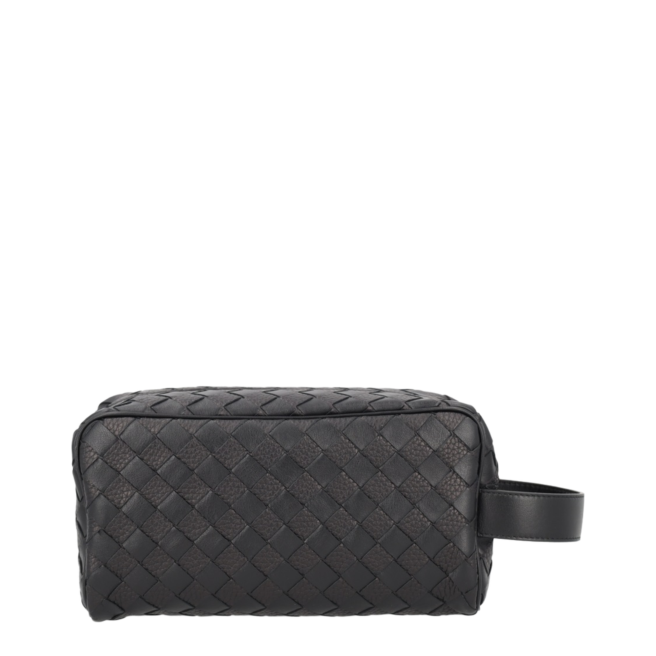 Intrecciato Leather Travel Pouch - Black - Image 2