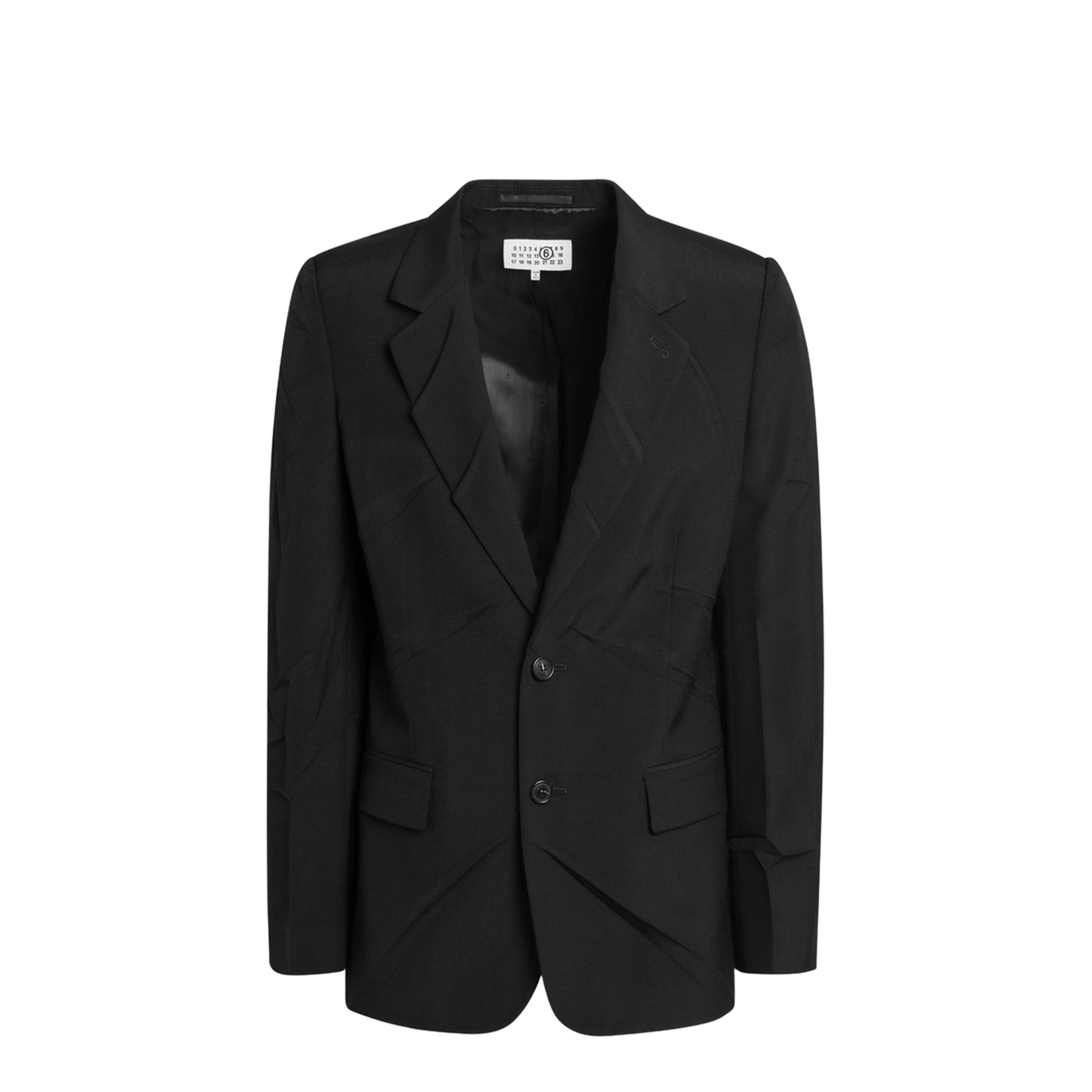 Black Wool-Blend Jacket - Image 1
