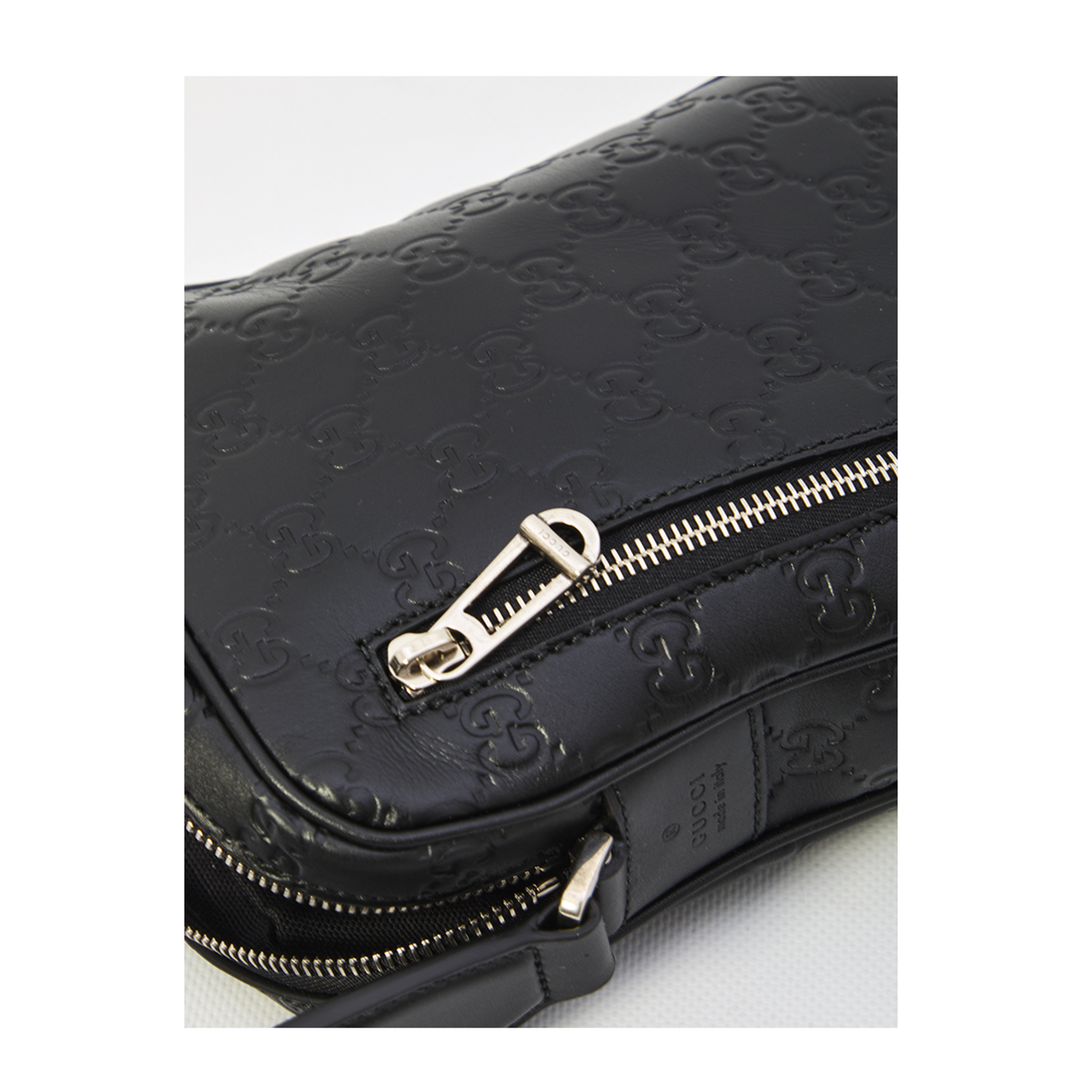GG Emblem Small Calfskin Crossbody Bag - Black - Image 4