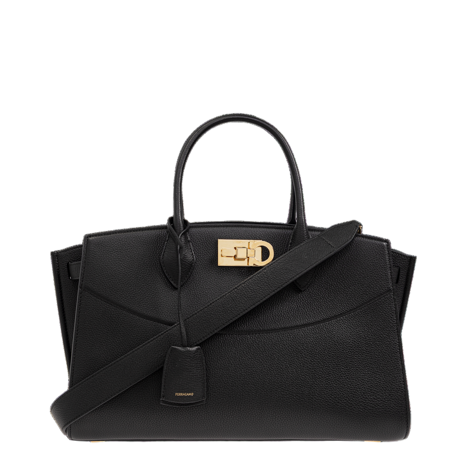 Studio Soft Large Calfskin Tote - Nero - Image 1