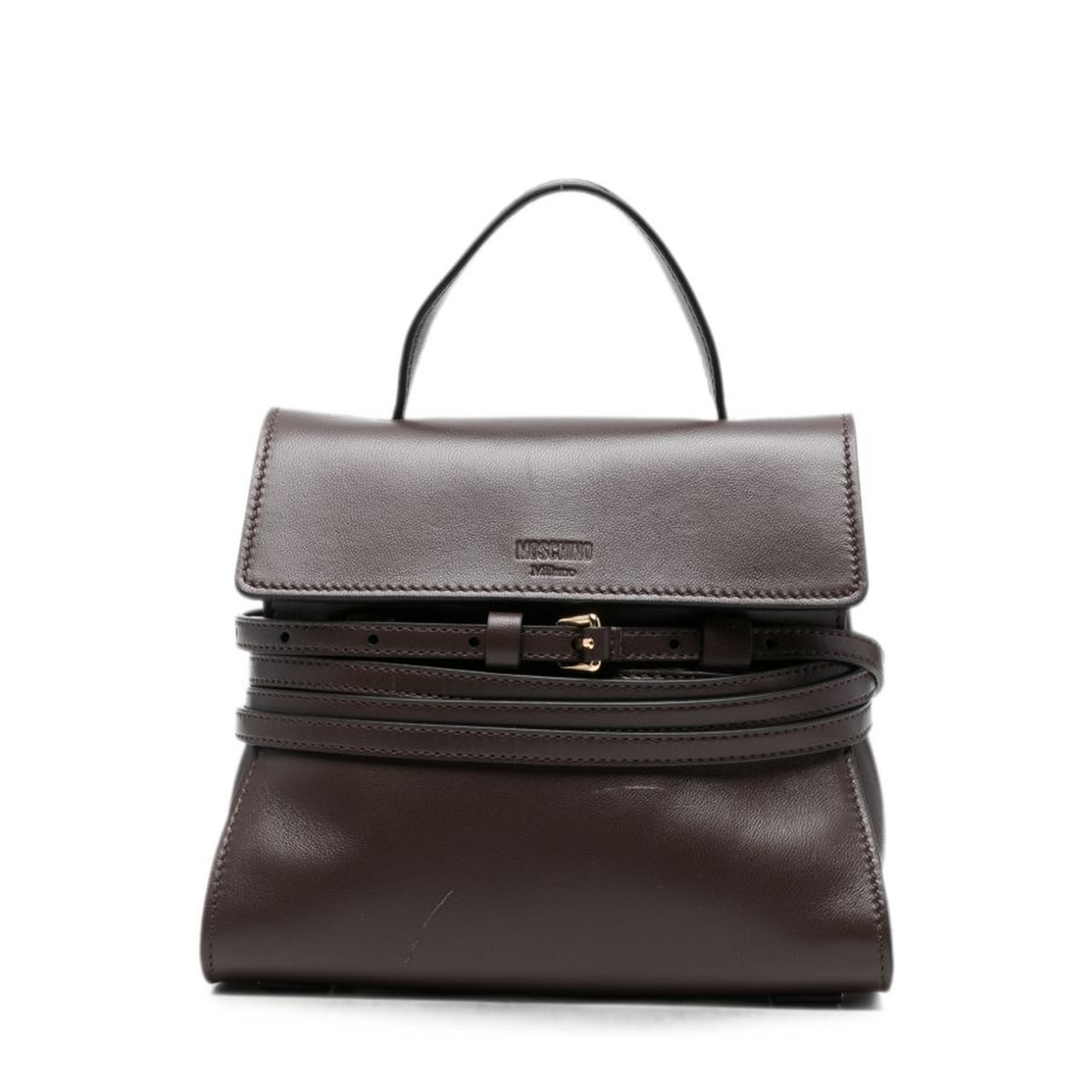 Cruise Mini Calf Leather Handbag - Dark Brown - Image 1
