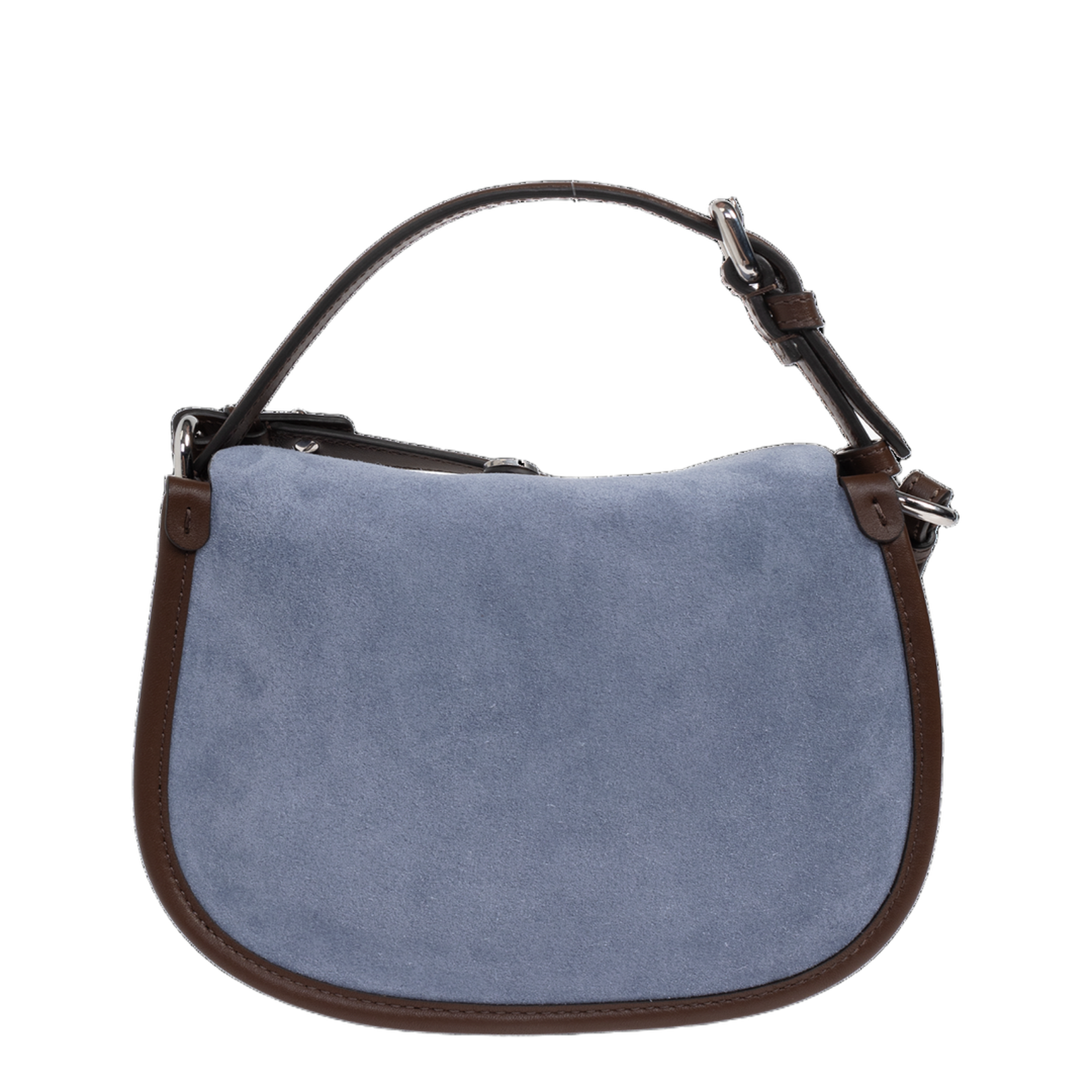 Pony Small Calf Suede Shoulder Bag - Blue (Light Blue) - Image 3