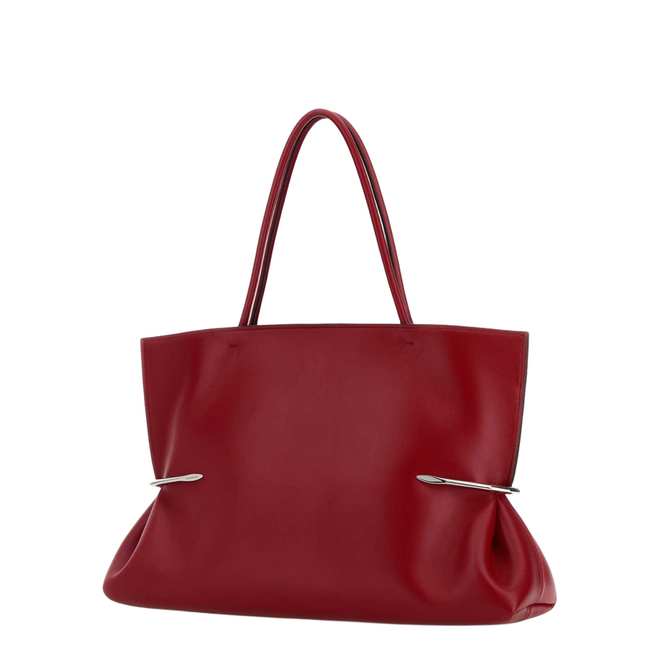 East West Leather Shoulder Bag - Red - Image 2