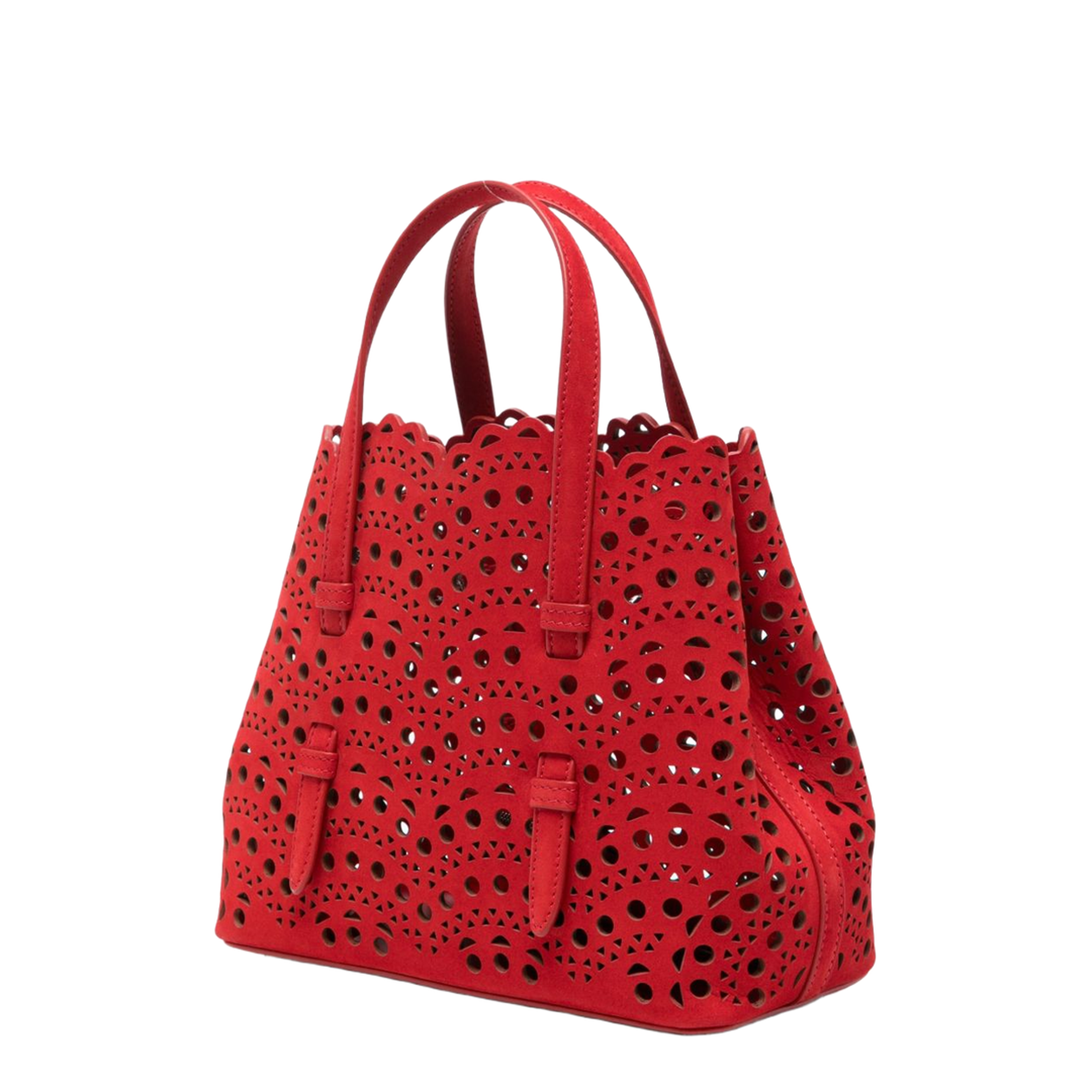Mina 20 Nubuck Shoulder Bag - Red - Image 2