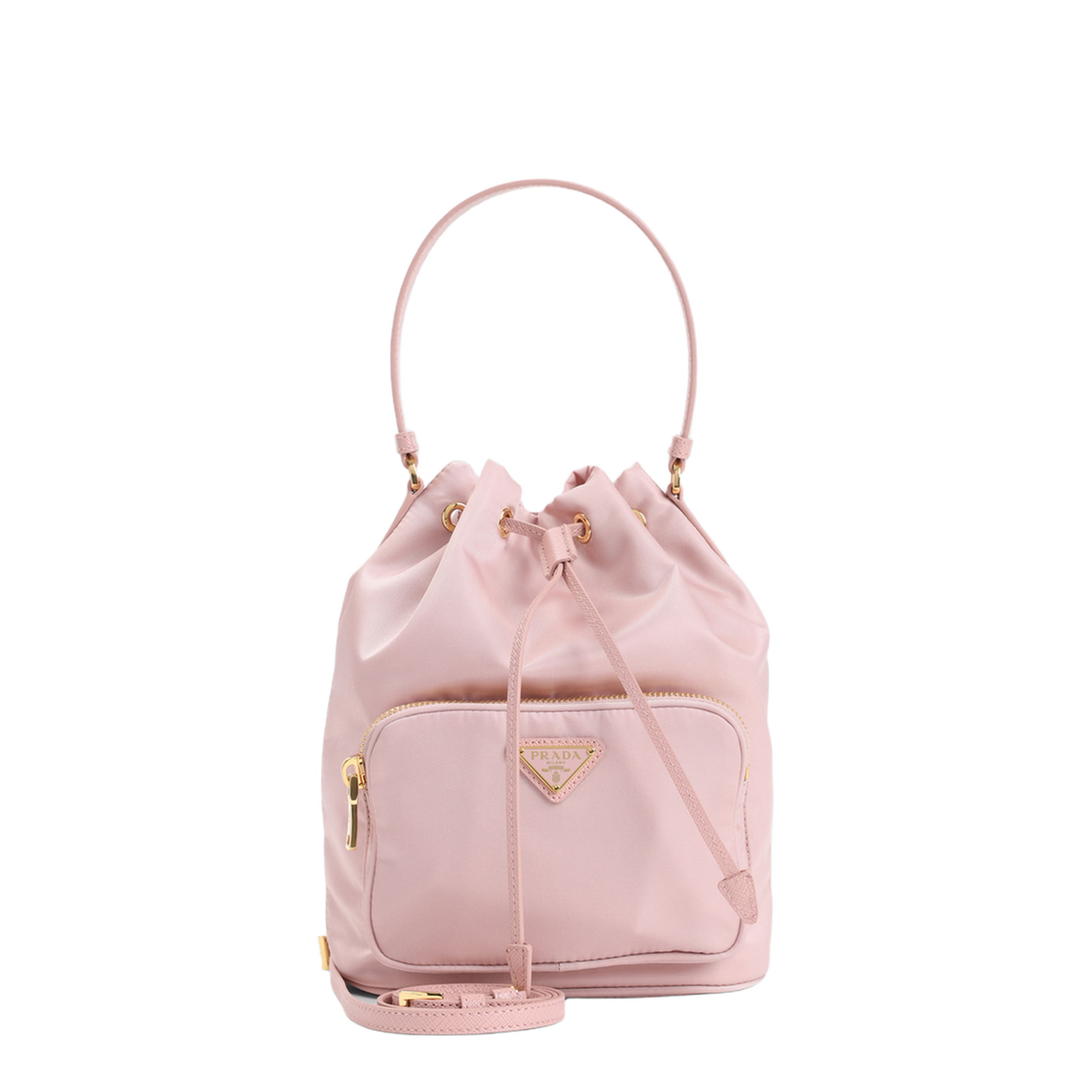 Pink Re-Nylon Duet Bucket Bag - Image 4