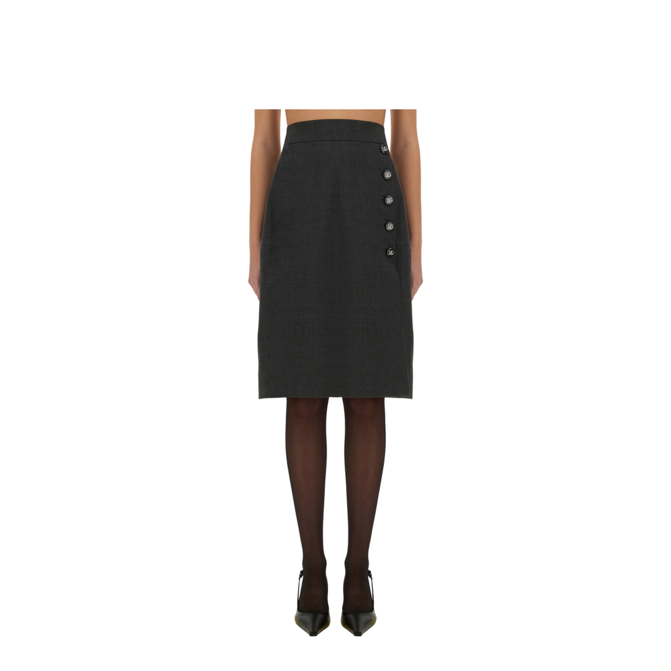Wool Midi Skirt - Image 1