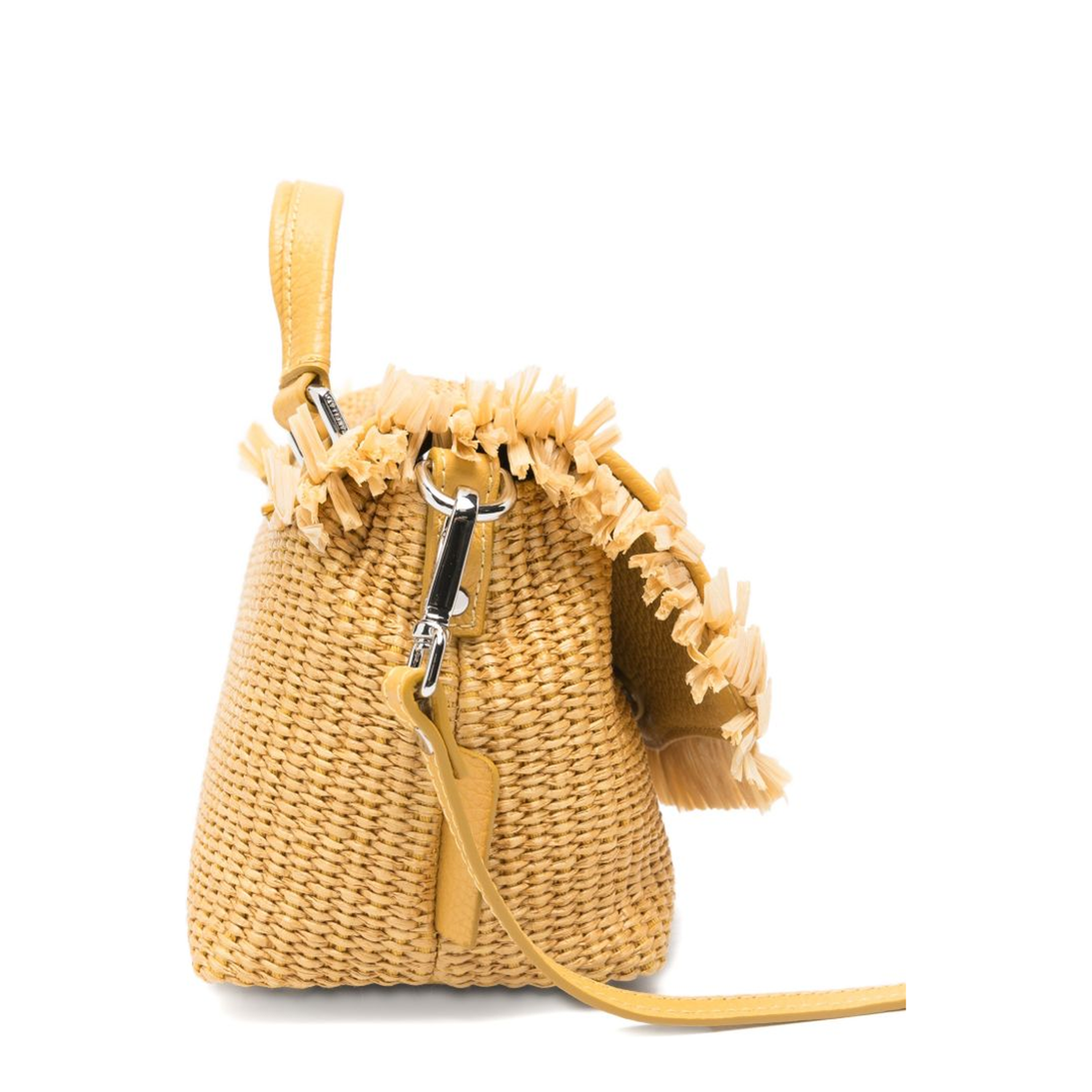 Postina Raffia Top-Handle Bag - Giallo - Image 4