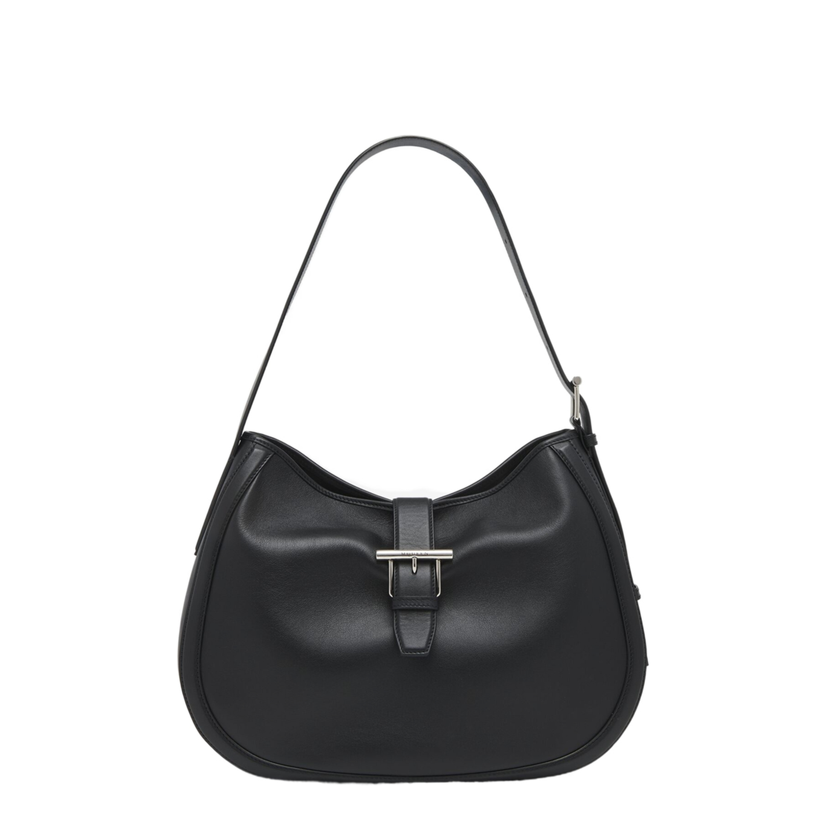 Adjustable Leather Strap with Antique Silver T Buckle - Image 1