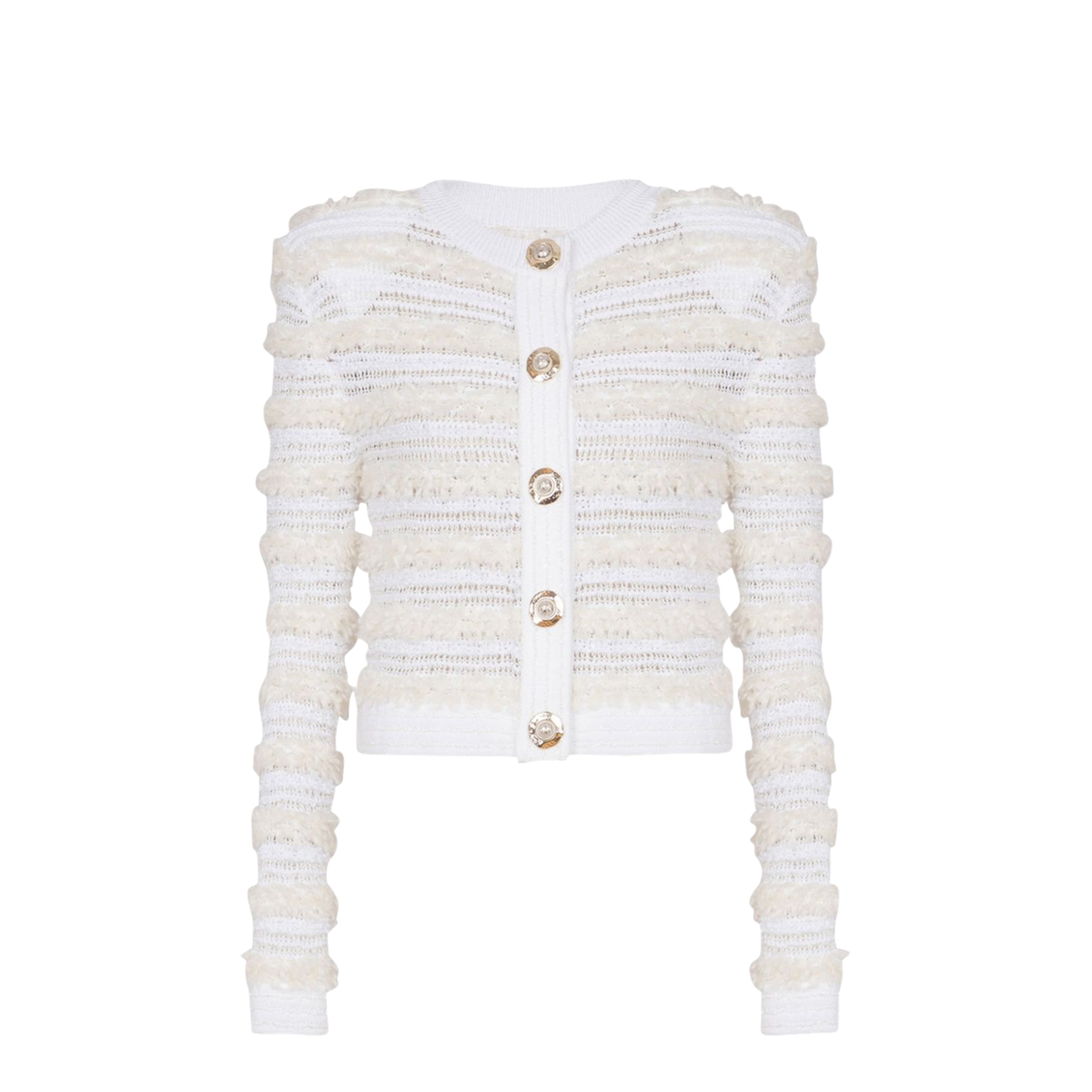 Structured Shoulder Long Sleeve Top - Image 1